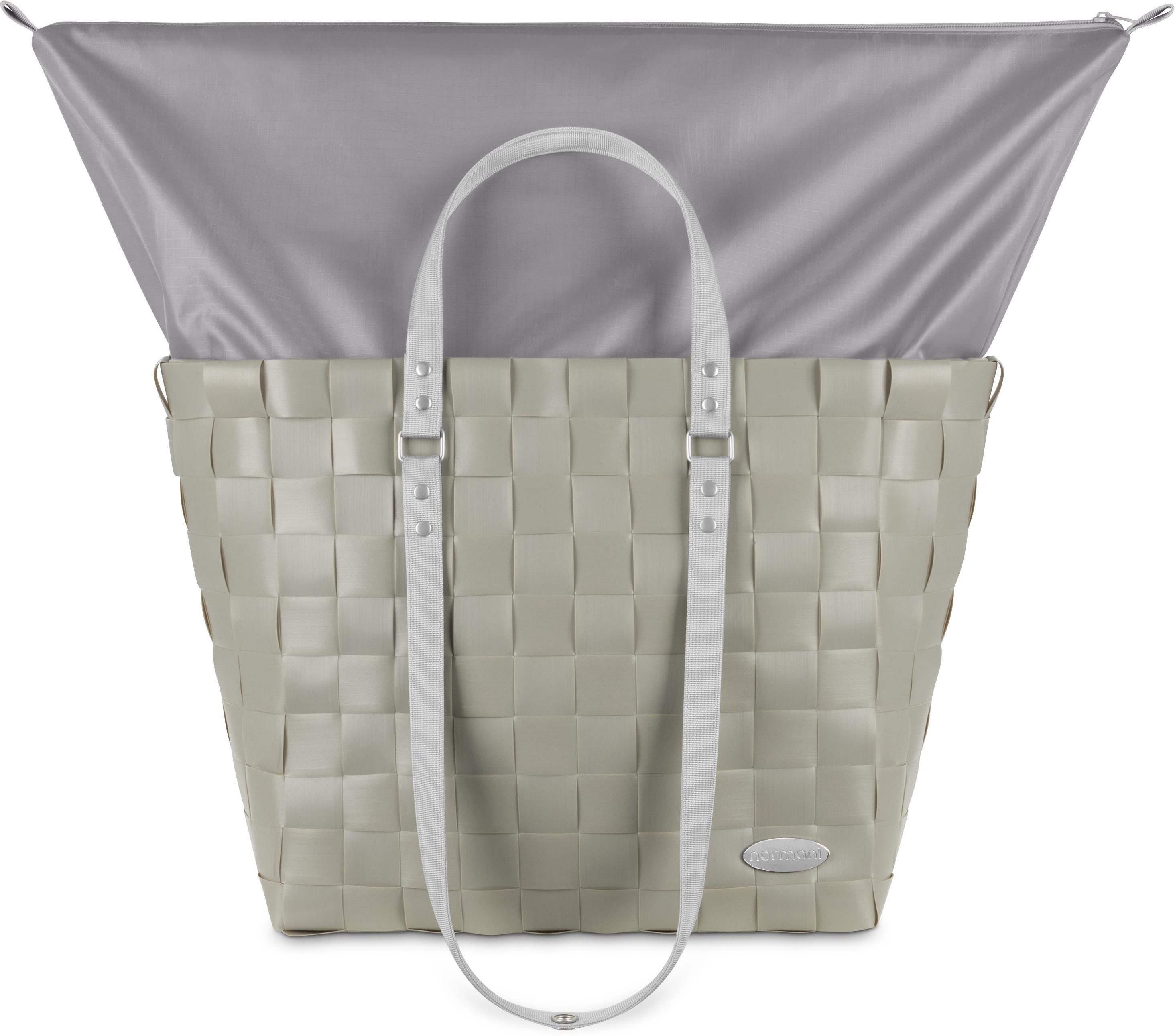 normani Einkaufskorb Einkaufstasche Korb mit erweiterbarem Volumen, 25 l, Badetasche Strandtasche Einkaufskorb mit 25 Liter Volumen