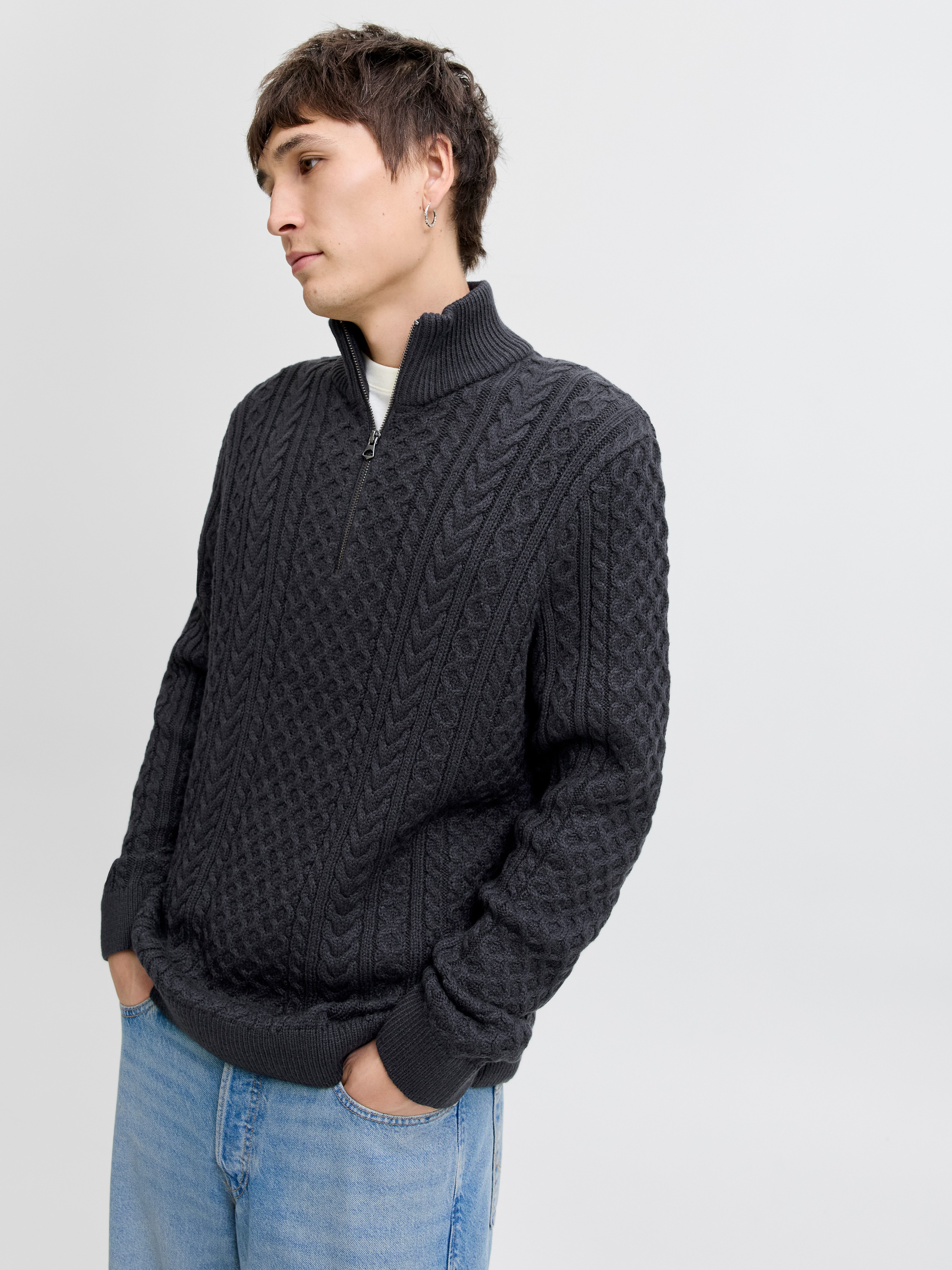 Jack & Jones Troyer JPRBLUSEAN KNIT CABLE HALF ZIP SN günstig online kaufen
