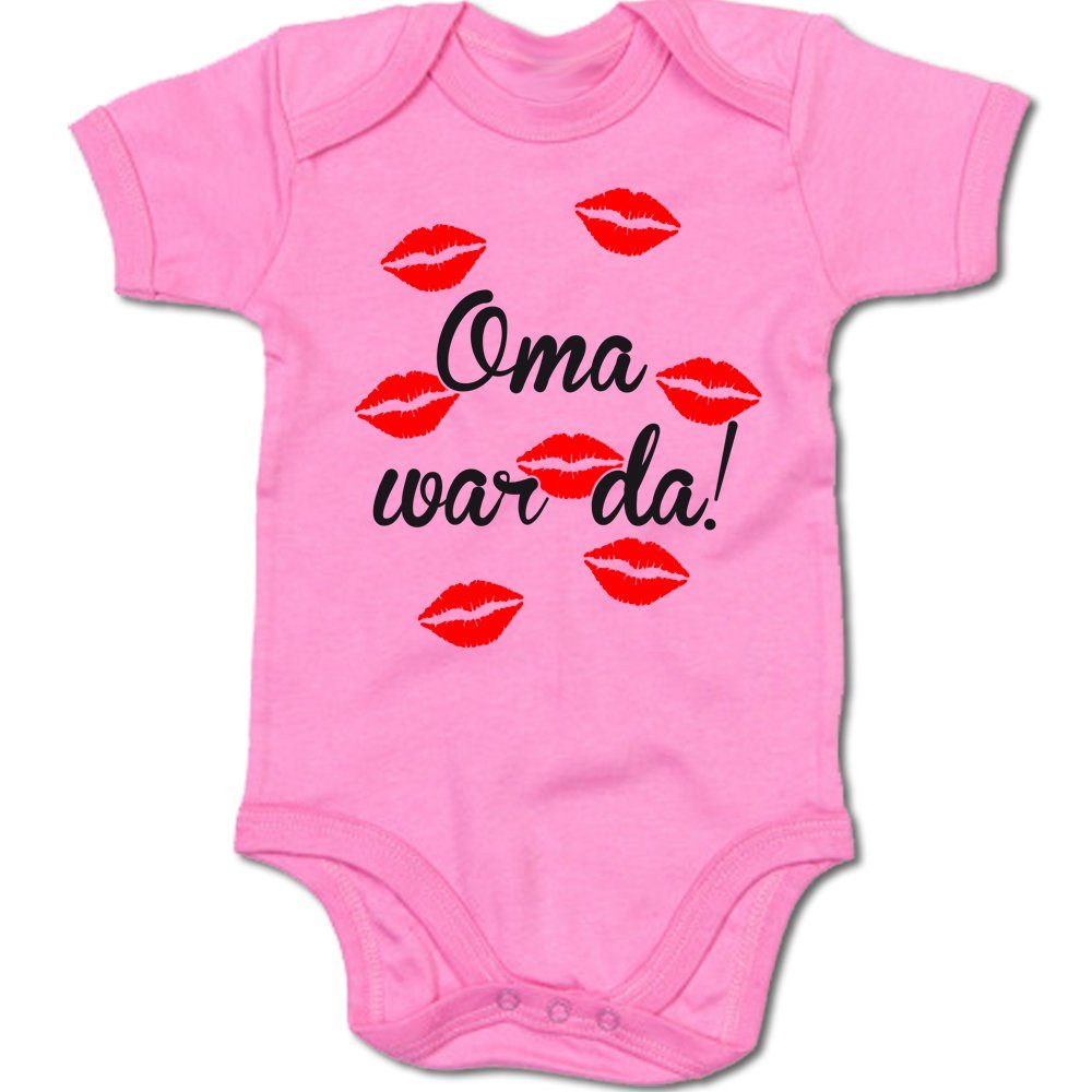G-graphics Kurzarmbody Oma war da! Baby Body mit Spruch / Motiv / Aufdruck • für/von Oma & Opa
