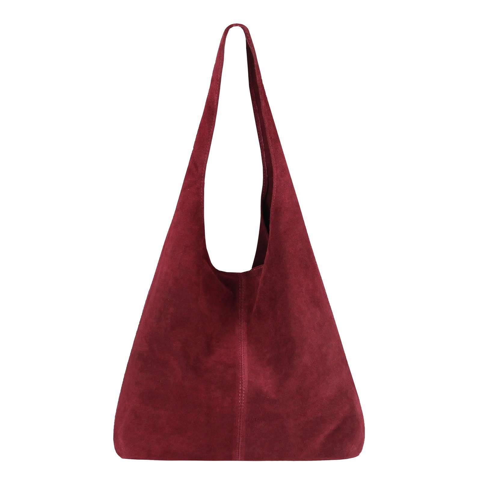 Schultertasche Made in Italy Damen Leder Tasche Schultertasche