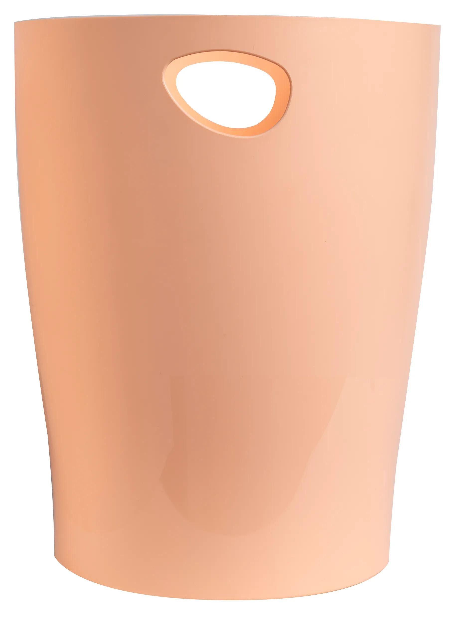 EXACOMPTA Papierkorb 8x Papierkorb Ecobin, 15 Liter, Aquarel - Korallenrot - 45361D, Papierkorb