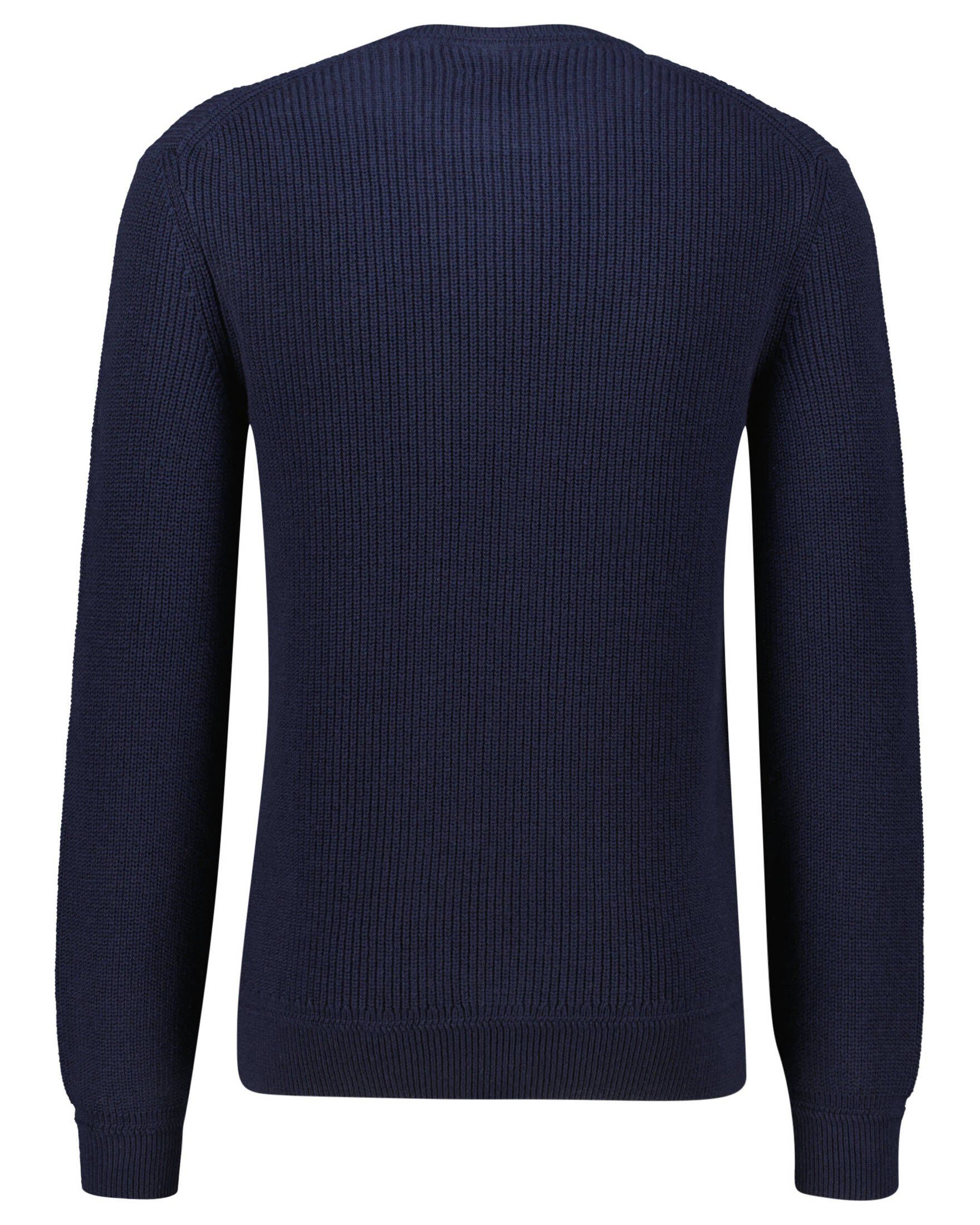 Gant Strickpullover Pullover (1-tlg) evening Herren blue