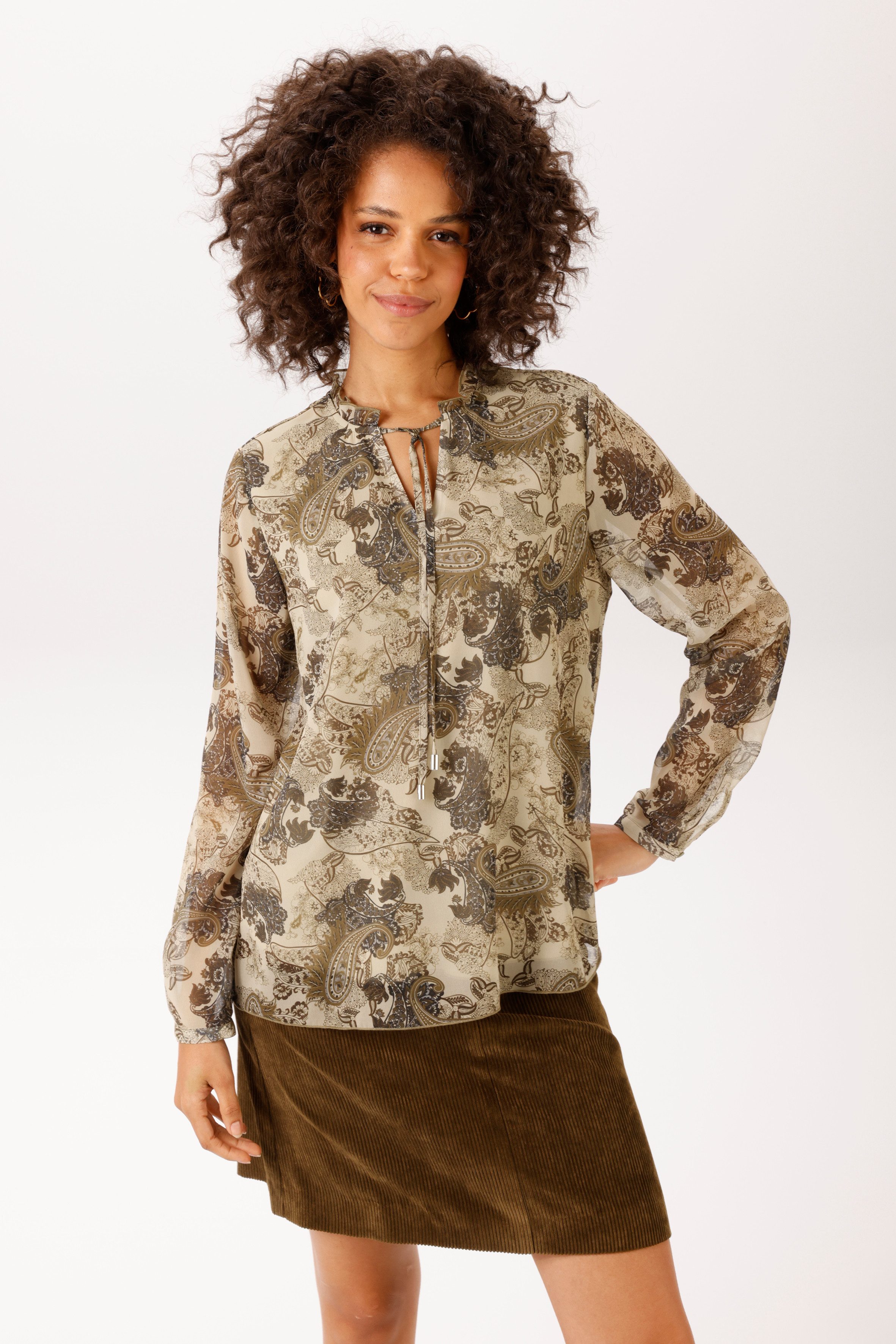 Aniston CASUAL Schlupfbluse mit farbharmonischem Paisley-Muster - NEUE KOLLEKTION