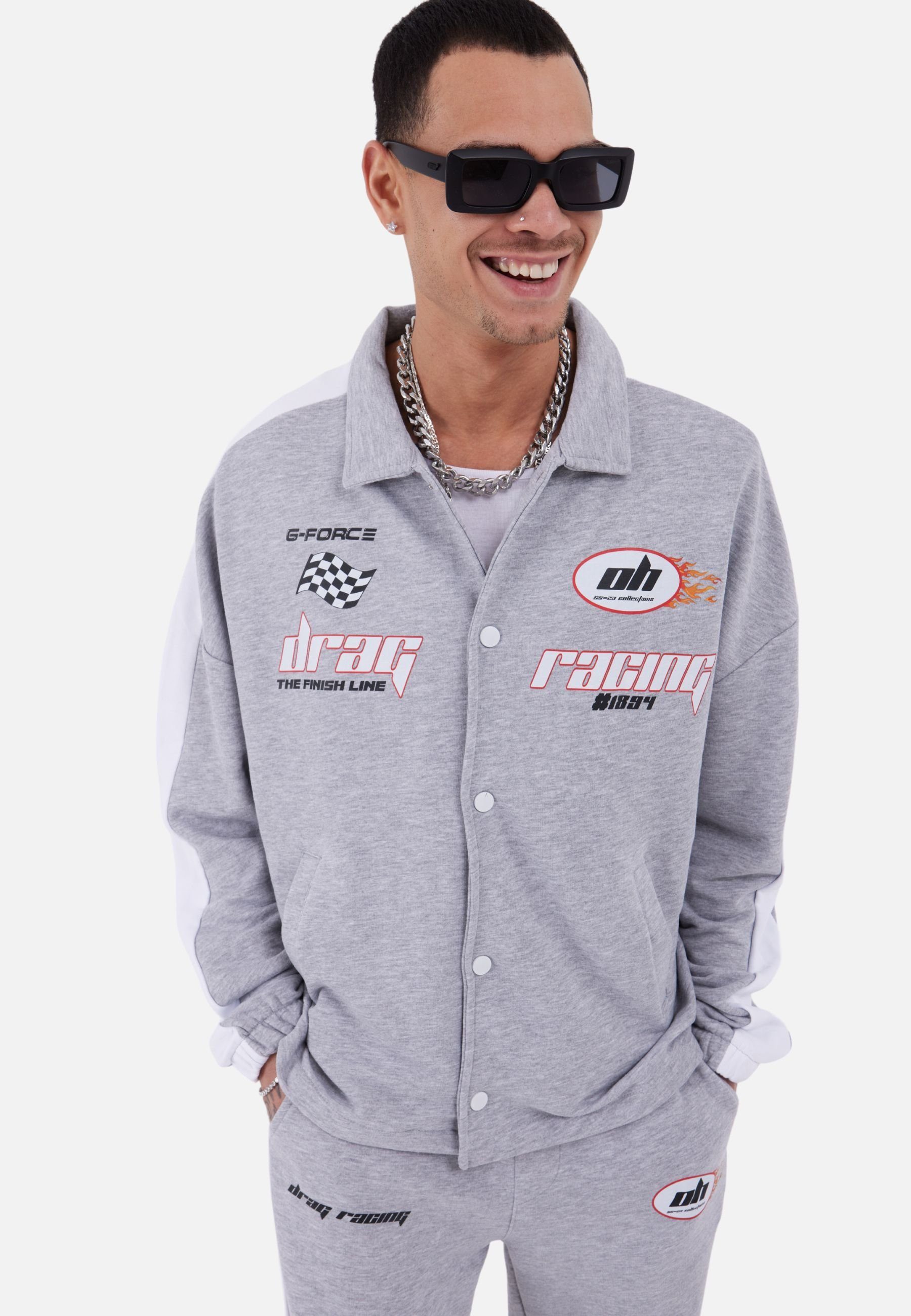 OSSY HOMER Trainingsanzug Set Drag Racing Freizeit Unisex Oversize