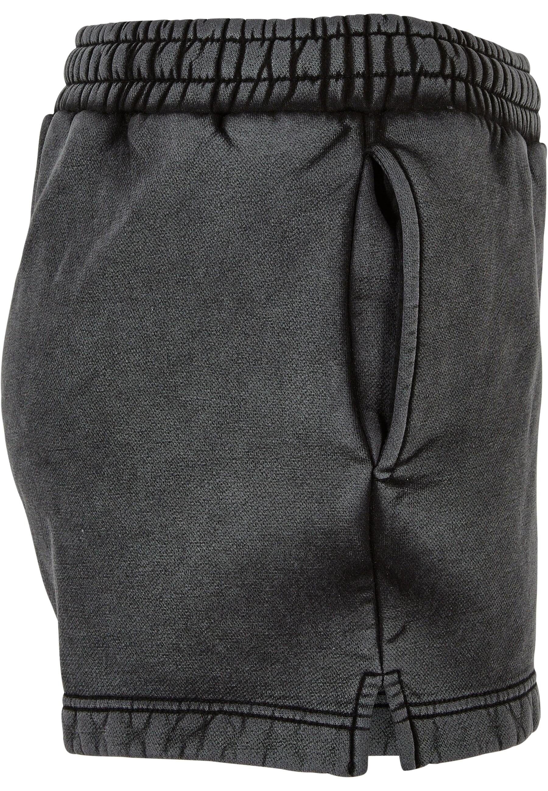 URBAN CLASSICS Sweatshorts black (1-tlg) Shorts Stone Damen Washed Ladies