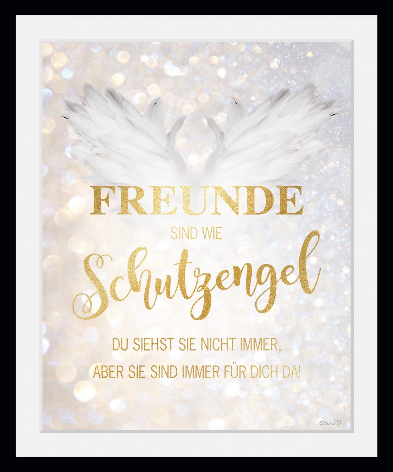 queence Bild Freunde sind wie Schutzengel, Sprüche & Texte (1 St) | Kunstdrucke