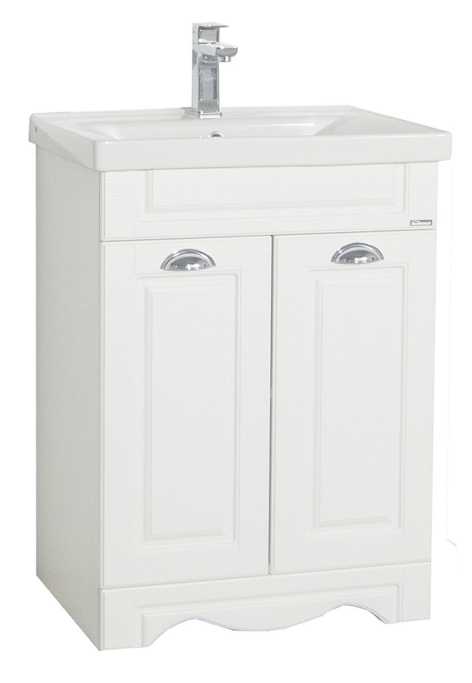 VCM Waschtisch Casalo 2er Set B. 61 x T. 46 x H. 81 cm (Set, 2-St., 1x Unterschrank 1x Waschbecken), 2 Türen, 2 Fächer, Stauraum im Bad für Handtücher und Pflegeprodukte