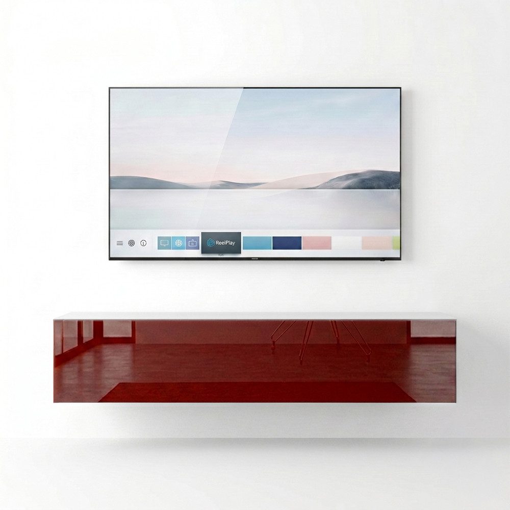 InnoFurn TV-Board Vela hängender Lowboard (1x hängender Tv-Schrank), Sanftes Öffnen, Made in Germany, Modernes Design, hängender Tv-Board