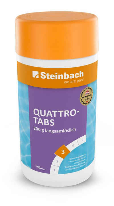 Steinbach Pool-Filterkartusche Steinbach Quattrotabs 200g langsamlöslich, 1 kg, Zubehör für Pools