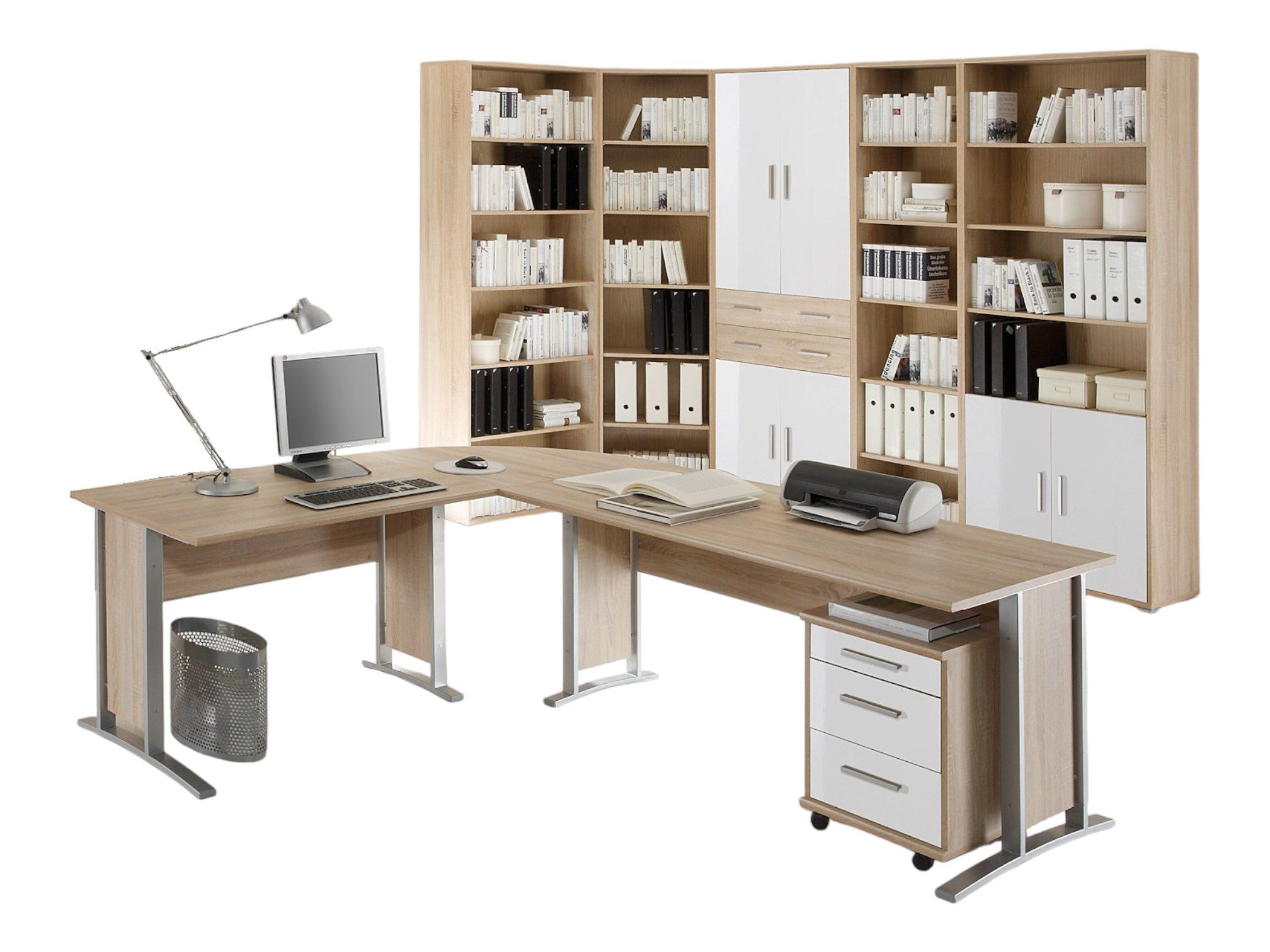 moebel-dich-auf Büromöbel-Set OFFICE LINE, (Komplett-Set, inkl. Highboard), günstig online kaufen