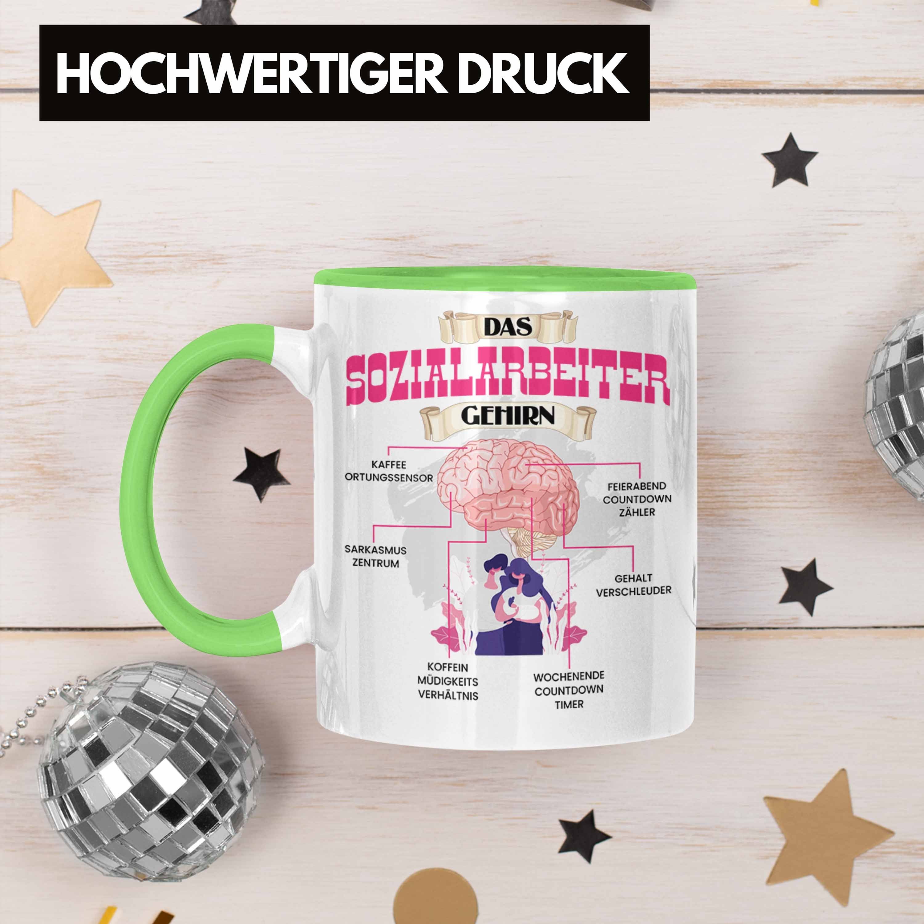 Trendation Trendation für Soziale Tasse Arbeit - Sozialarbeiter Geschenk Tasse Lustiges Grün