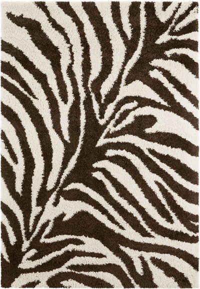 Hochflor-Teppich »Desert«, HANSE Home, rechteckig, Höhe: 35 mm, Zebra Design, besonders weich durch Microfaser, Robust, Pflegeleicht