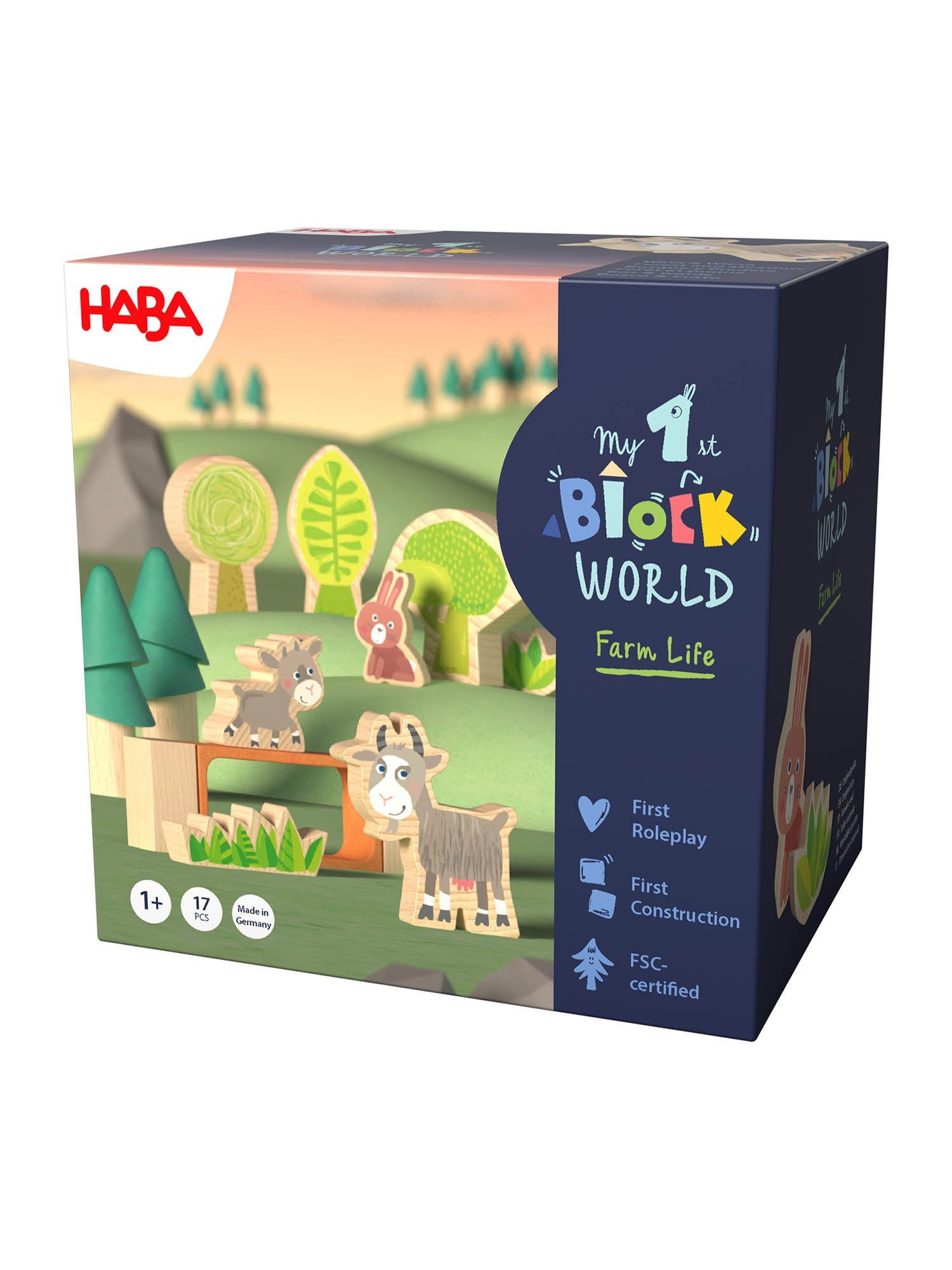 Haba MFBW Wald und Wiese Spielbausteine, Bausteine Set, Bauklötze, Building Blocks