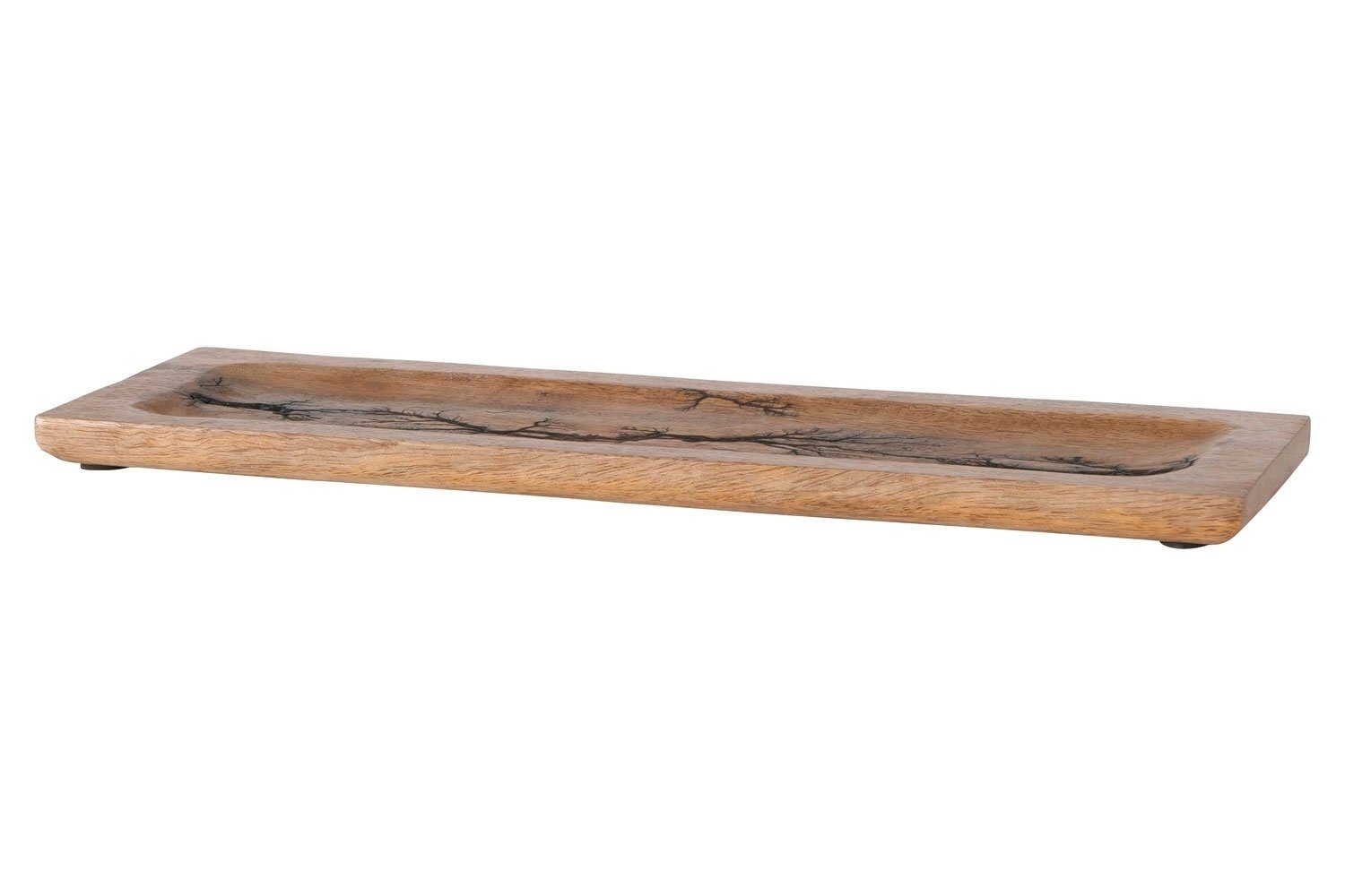 Tablett Deko-Tablett PERCHA, Braun, B 38 cm