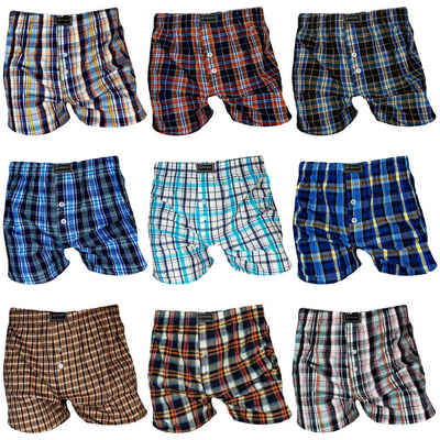 TEXEMP Webboxer 5er - 10er Pack Herren Boxershorts Webboxer Baumwolle Boxer Shorts (Packung, 5-St) 80% Baumwolle