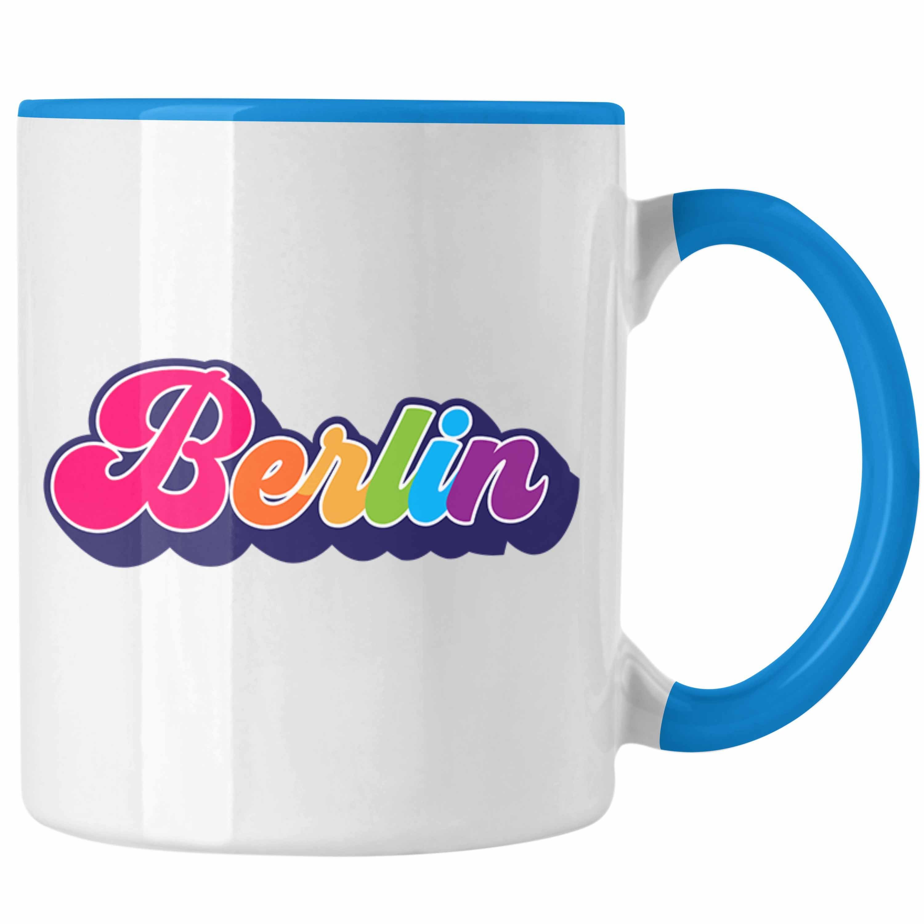 Trendation Tasse Berlin Tasse Bunt Blau