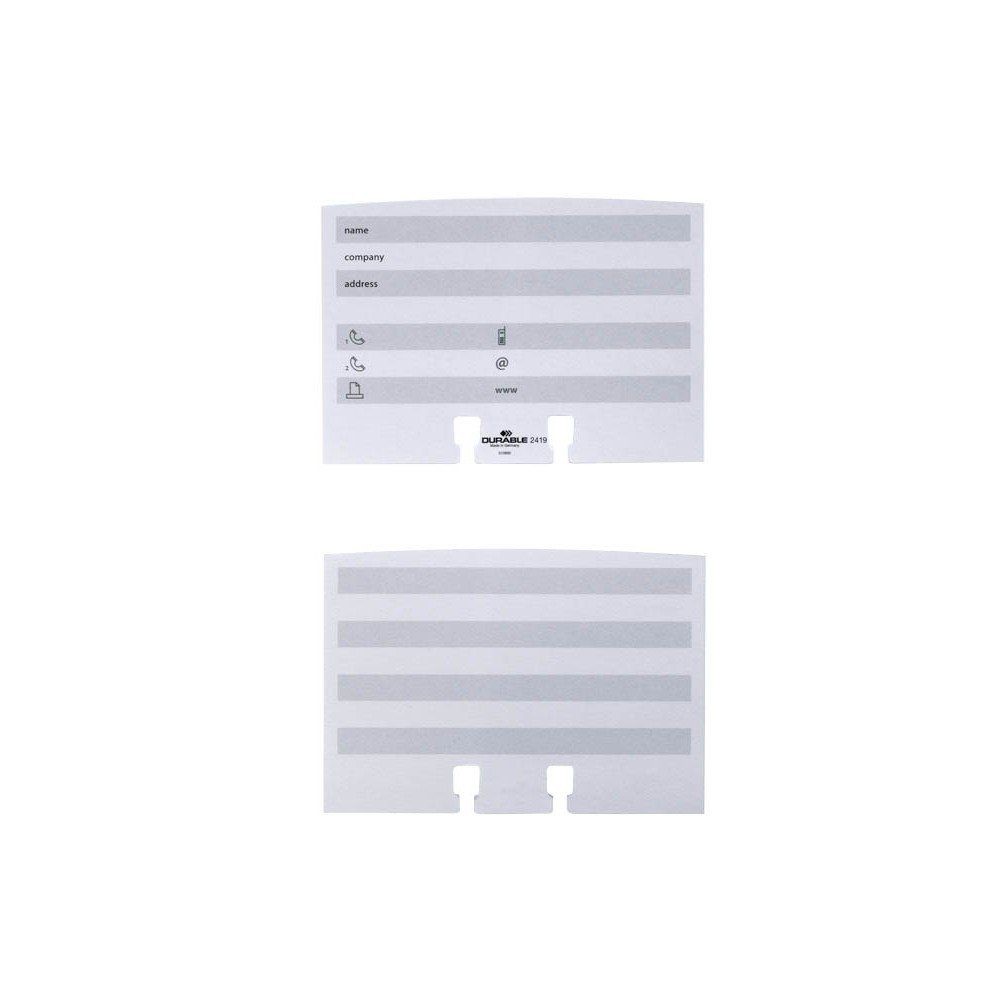 DURABLE Karteikarten 1 Rotationskartei TELINDEX® - silber, 25-teilige Register-Einteilung, Geprägte Taben, Entnehmbare Einträge