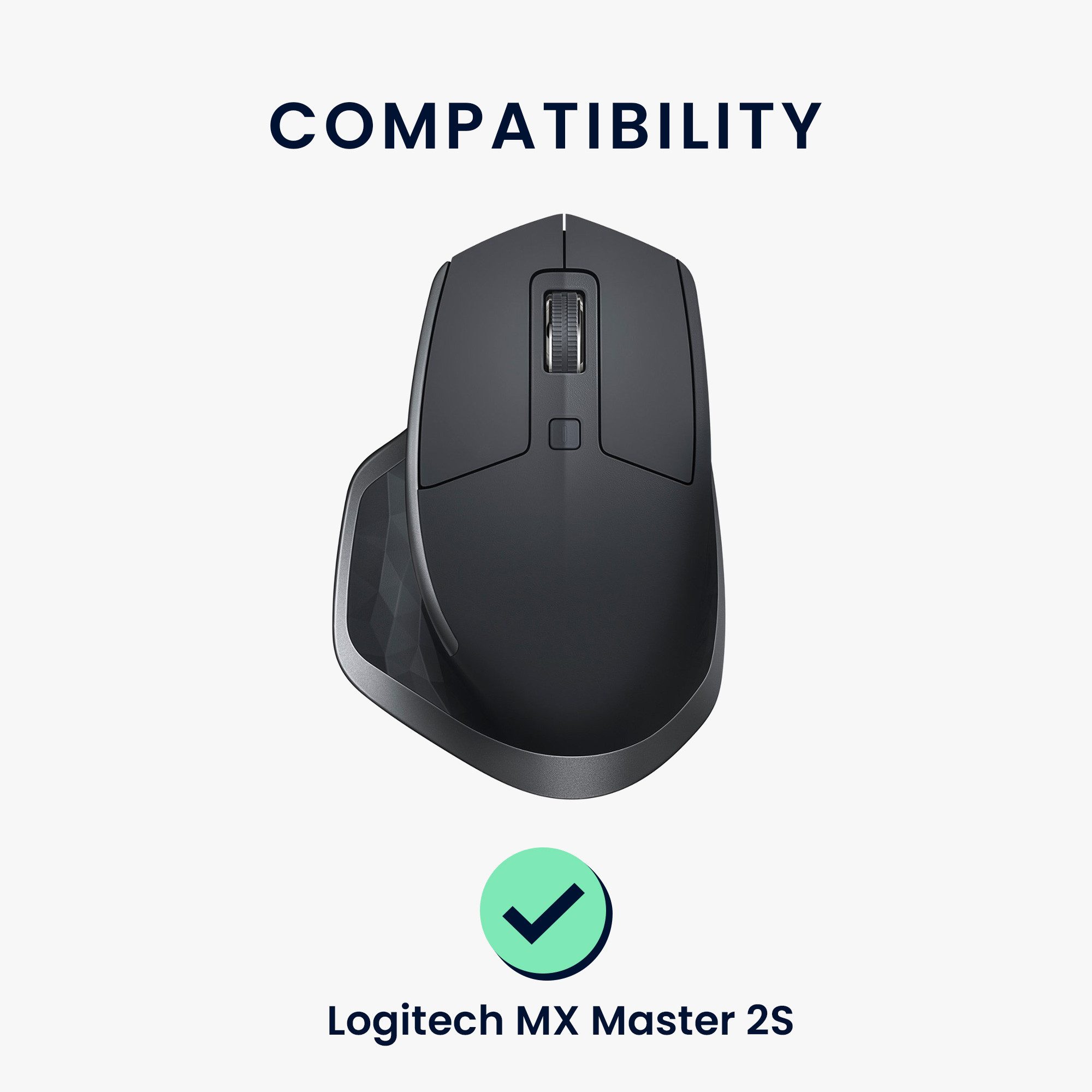 kwmobile Mausfüße Mouse Feet Sticker für Logitech MX Master 2S (1-St), Ersatz Glider Mausfüße passgenau - Glides in Weiß