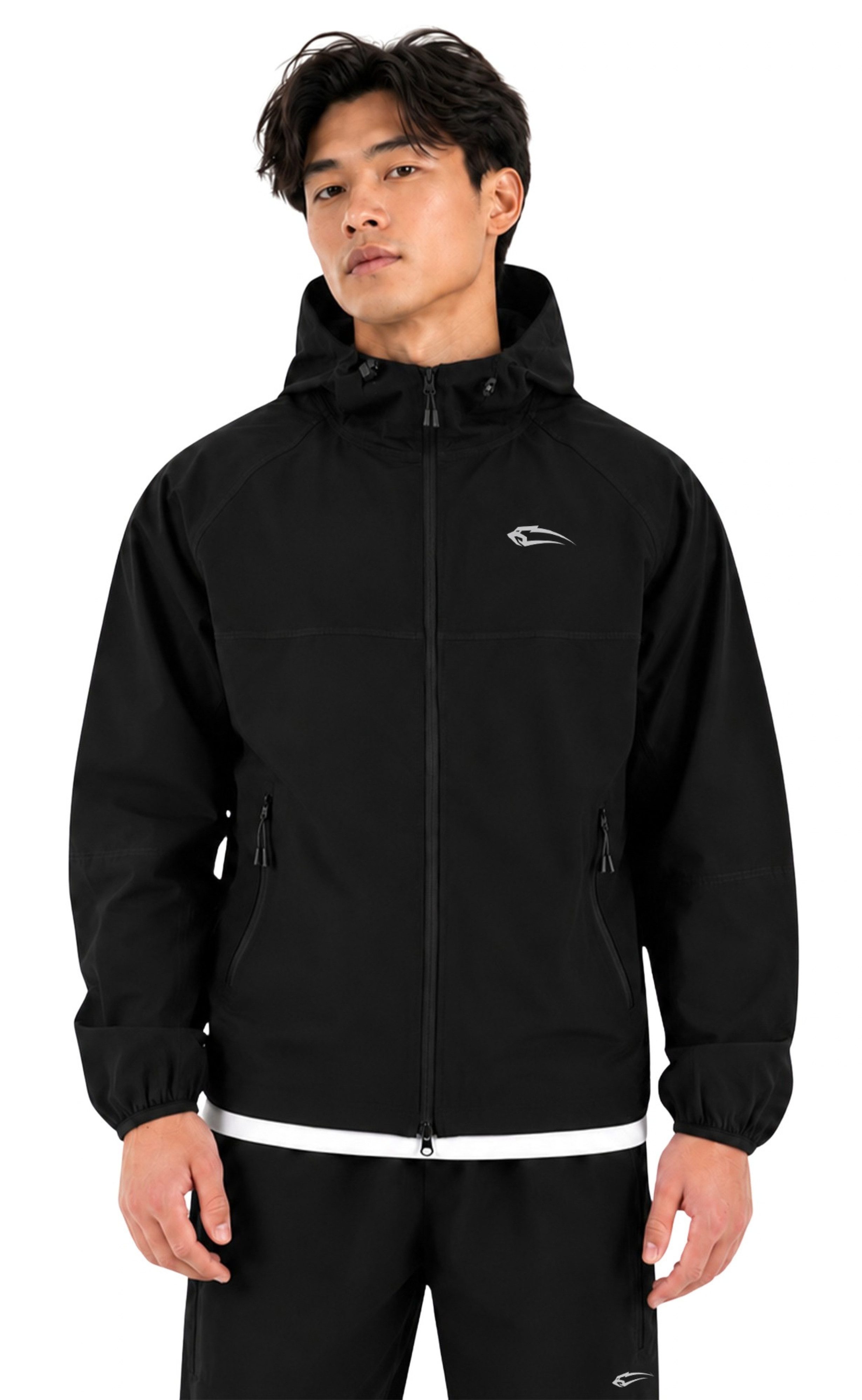 Smilodox Outdoorjacke Kynaro Sportjacke Loose Fit, Tracksuit Jacke für Gym & Freizeit verstellbare Kapuze, Kordelzug, Reißverschlusstaschen