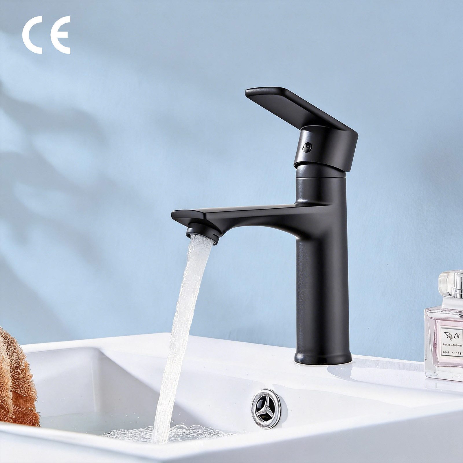 HOMELODY Waschtischarmatur Einhebelmischer Badarmatur schwarz 360° drehbar Wasserhahn (1-St., Mischbatterien Armatur für Küche) Hochwertig, langlebig, 360° drehbar, Keramikkartusche, modernes Design