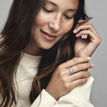 Pandora Fingerring Halo Ring für Damen aus 925er Silber mit Zirkonia von PANDORA