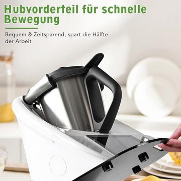 BlingBin Küchenmaschinen Zubehör-Set Gleitbrett für den Thermomix TM5 TM6 Schnelles Bewegen Rollbrett, Acryl Zubehör Unterlage Brett