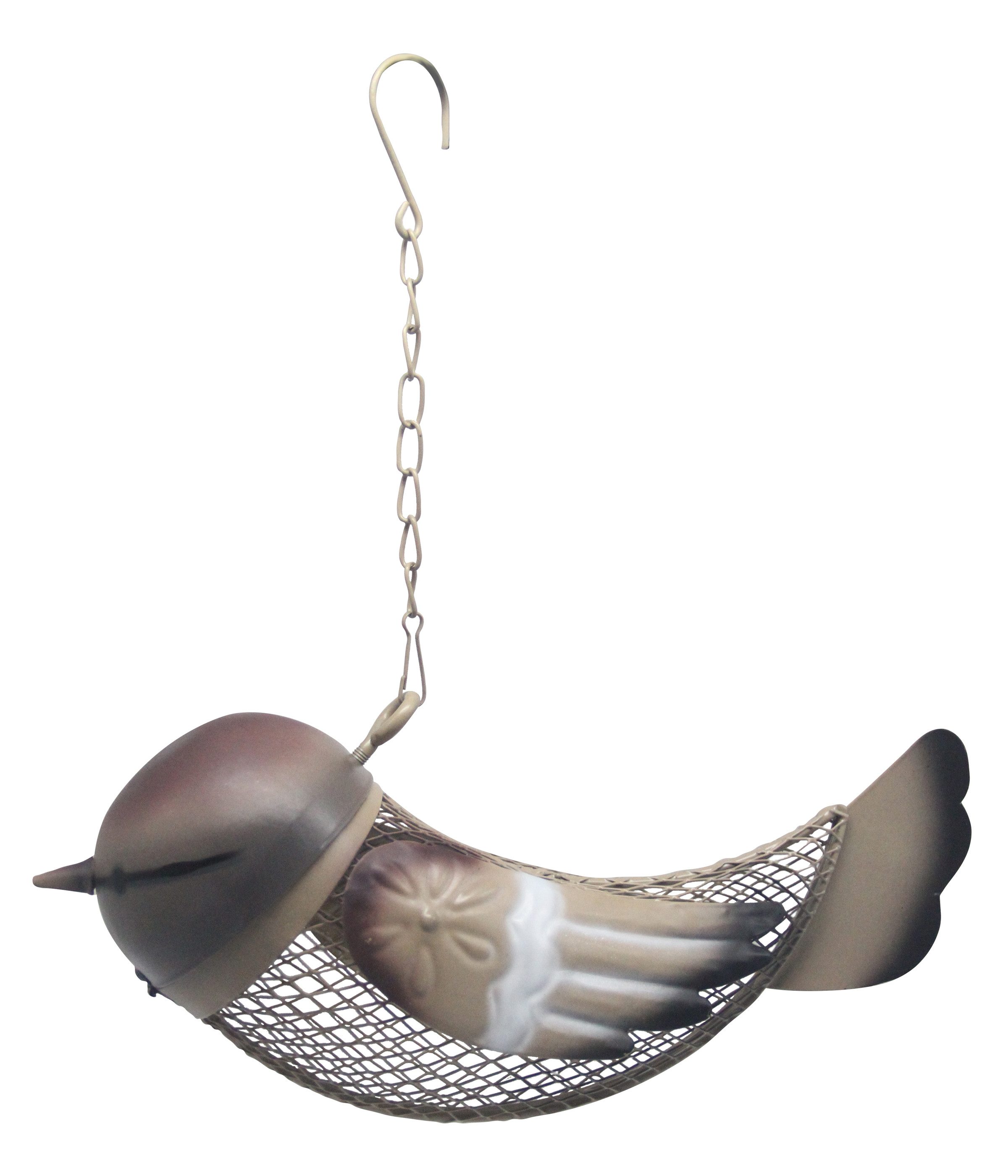 Vogelhaus Futterstelle Rio, für Wildvögel, ca. 26.8 x 12 x 8.5 cm, Metall, braun