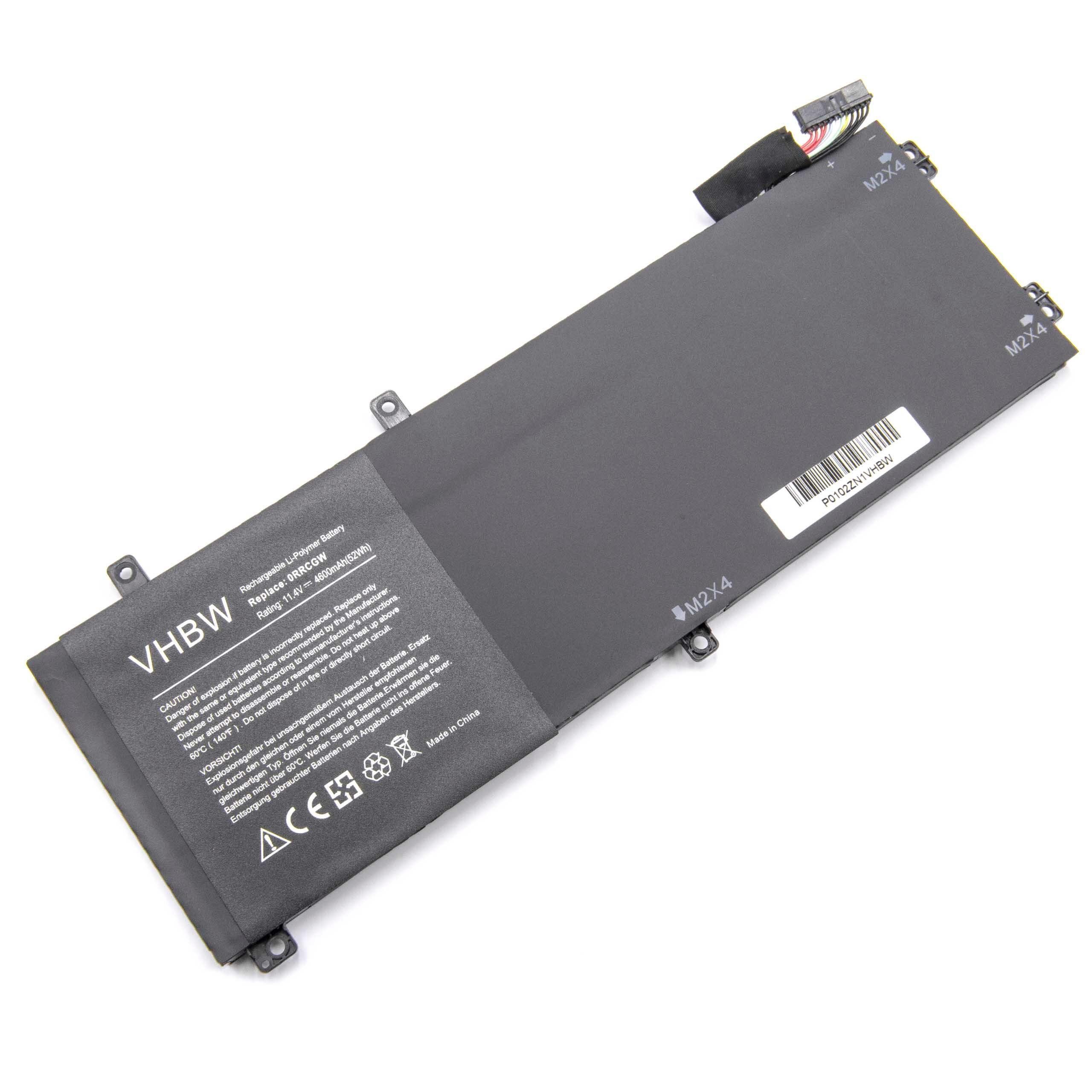 vhbw kompatibel mit Dell Precision P56F002, P83F001 Laptop-Akku Li-Polymer 4600 mAh (11,4 V)