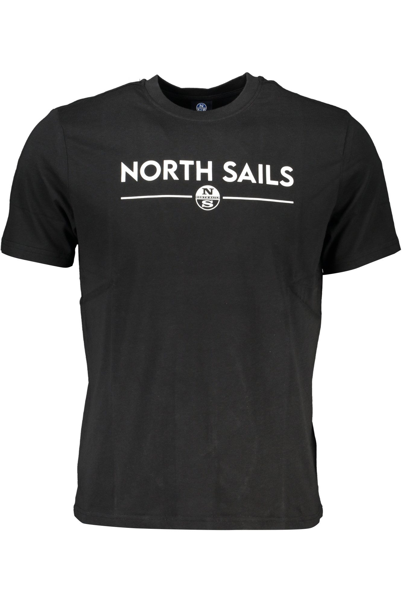 North Sails T-Shirt Schwarzes Herren T-Shirt mit Druck & Rundhals -