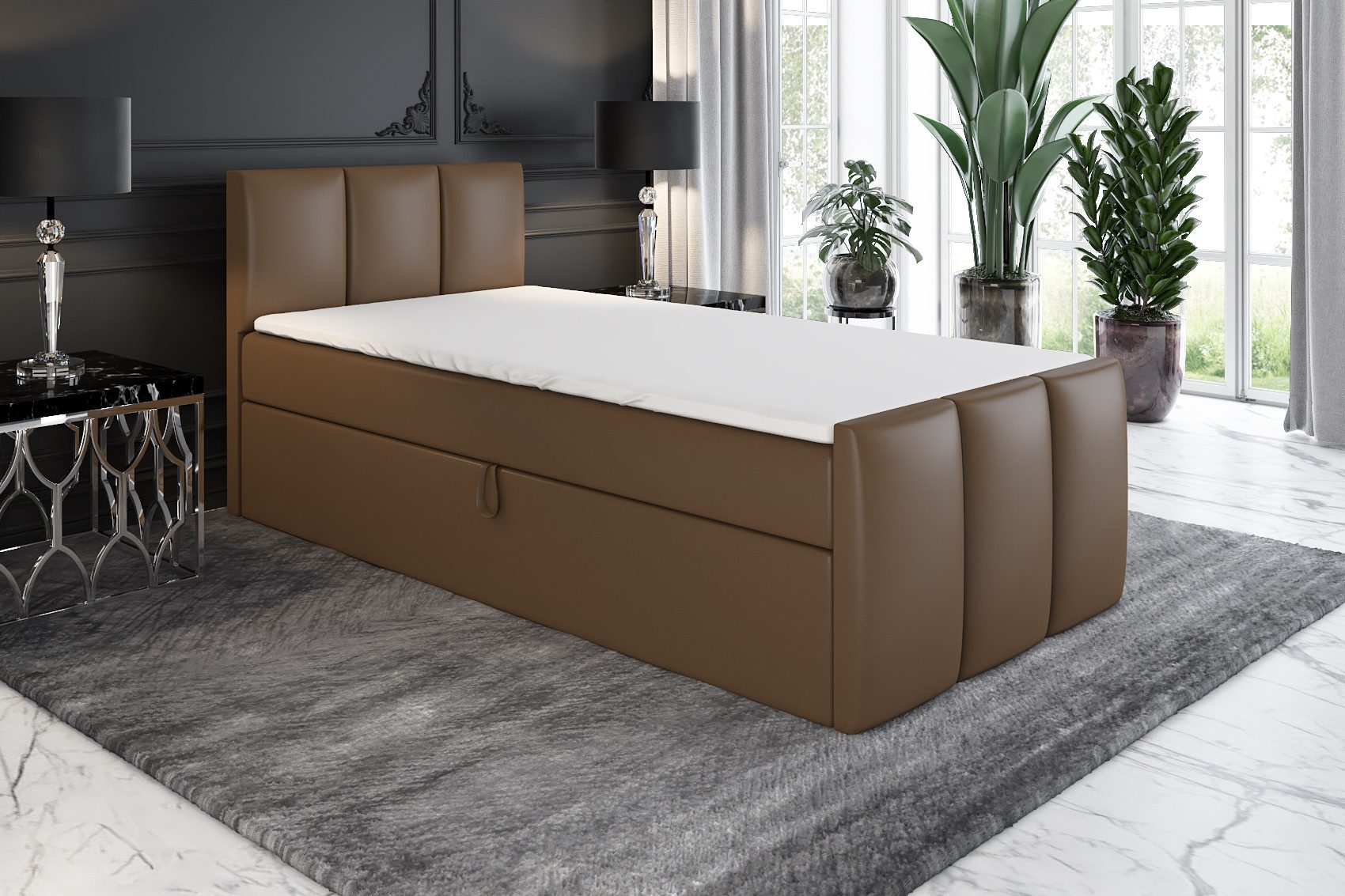 A&J MöbelLand GmbH Boxspringbett Einzelbett MOREN günstig online kaufen