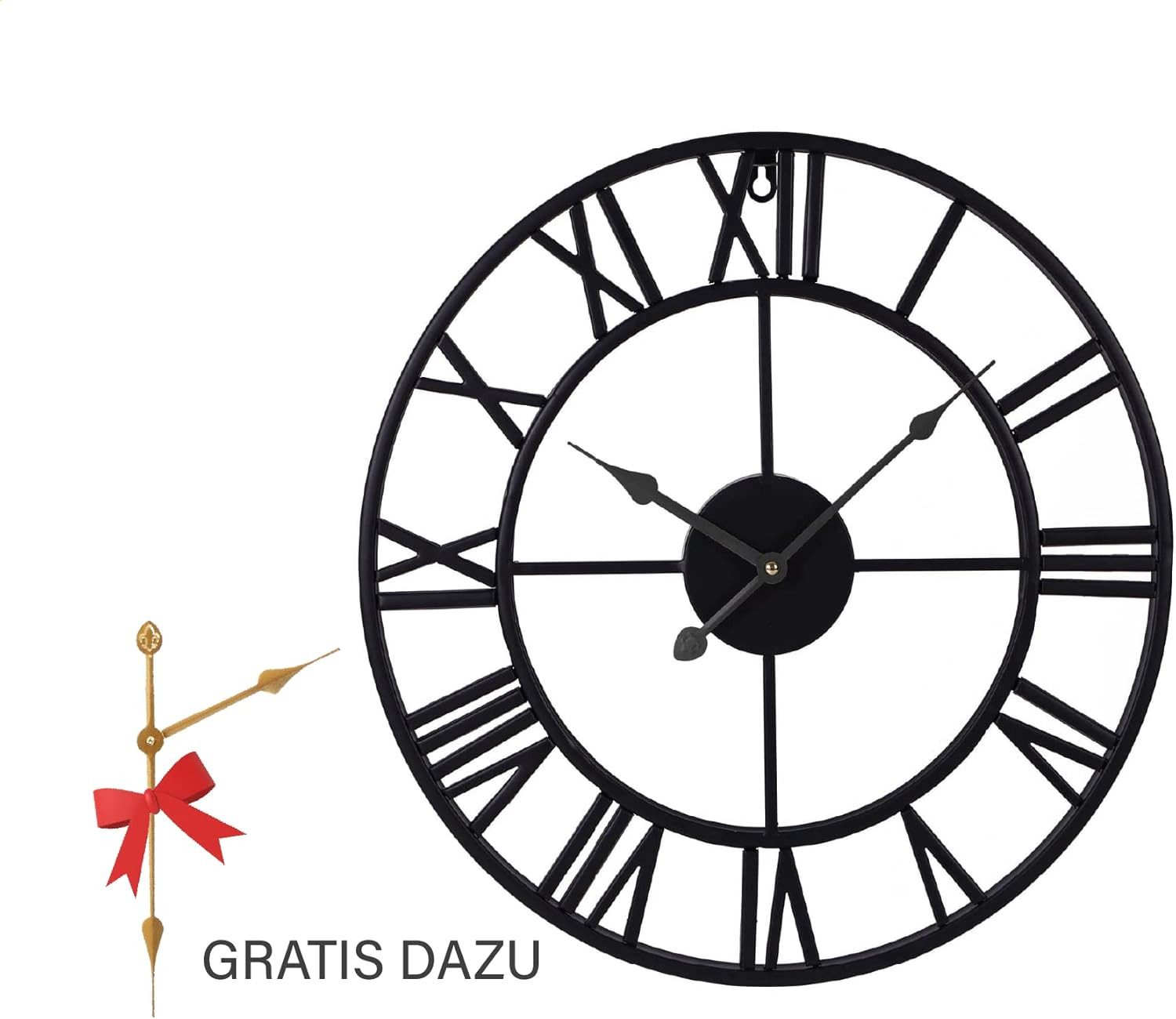 Samilito Wanduhr im Vintage-Stil Rund mit Robuster 2cm dicker Rahmen,römisc günstig online kaufen