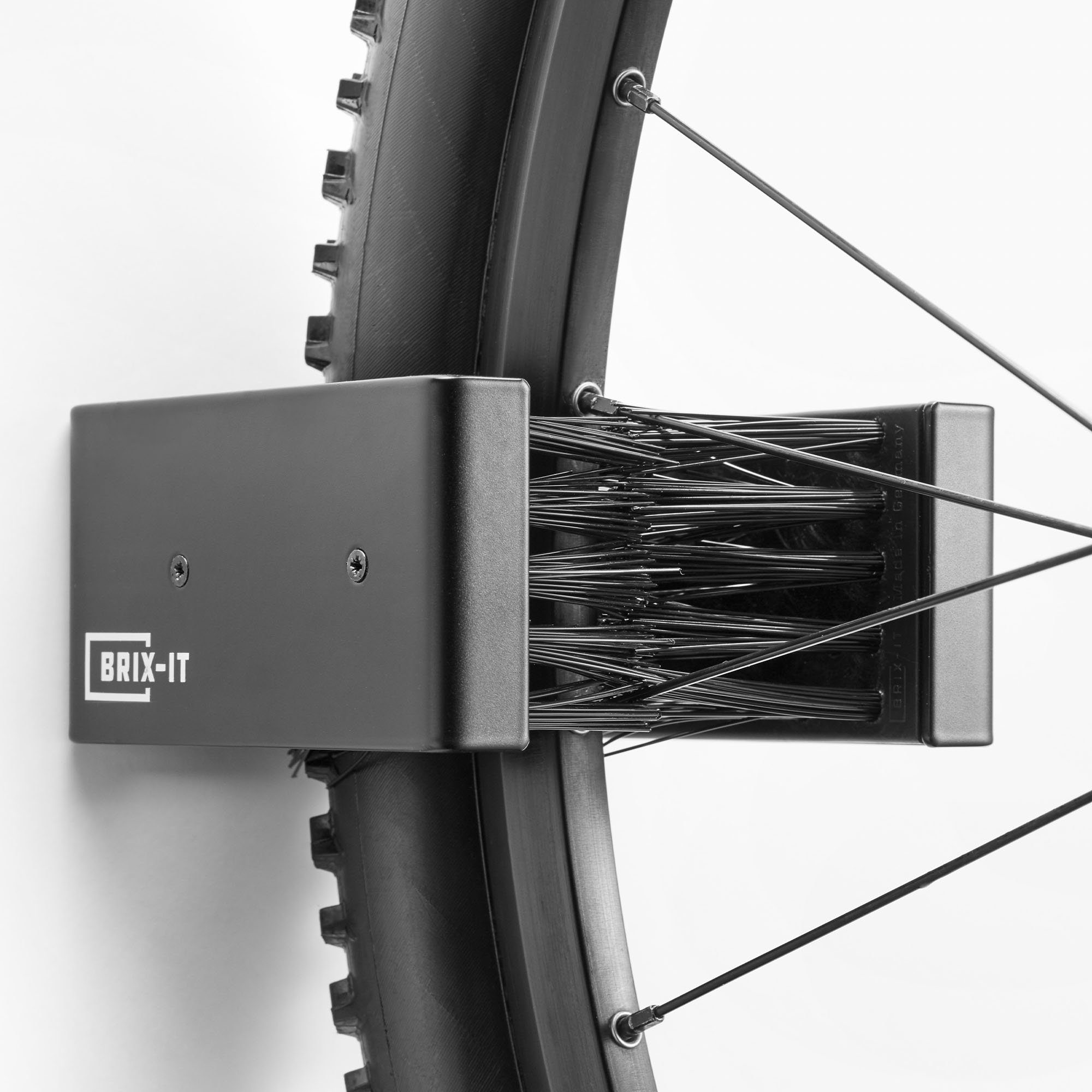 BRIX-IT Fahrradwandhalterung BRIX-IT (mit Montagematerial und Anleitung), Wandhalterung für Fahrräder und E Bikes Fahrradwandhalterung universal schwarz | Fahrradwandhalterungen