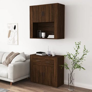 furnicato Sideboard Highboard Braun Eichen-Optik Holzwerkstoff