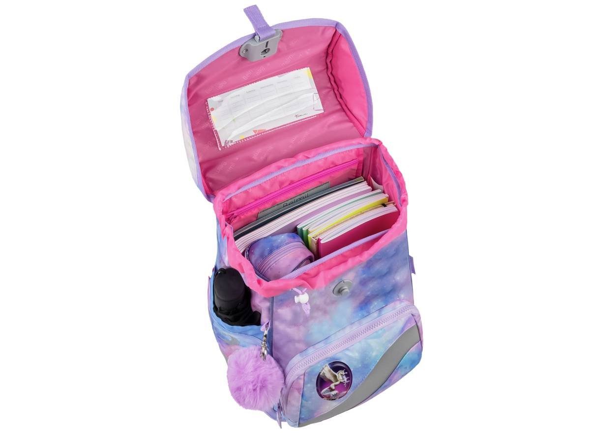 Belmil Schulranzen "Smarty Plus Premium" 2025, höhenverstellbar, 4tlg. Set gefüllt ab 1. Klasse, Einschulung