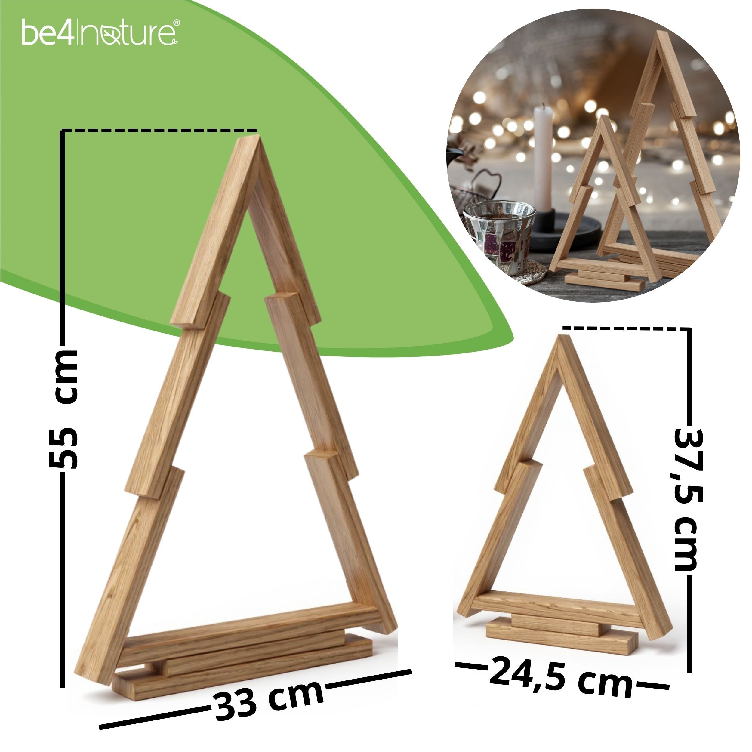 be4nature Weihnachtsfigur 2er SET Deko Tannenbaum günstig online kaufen