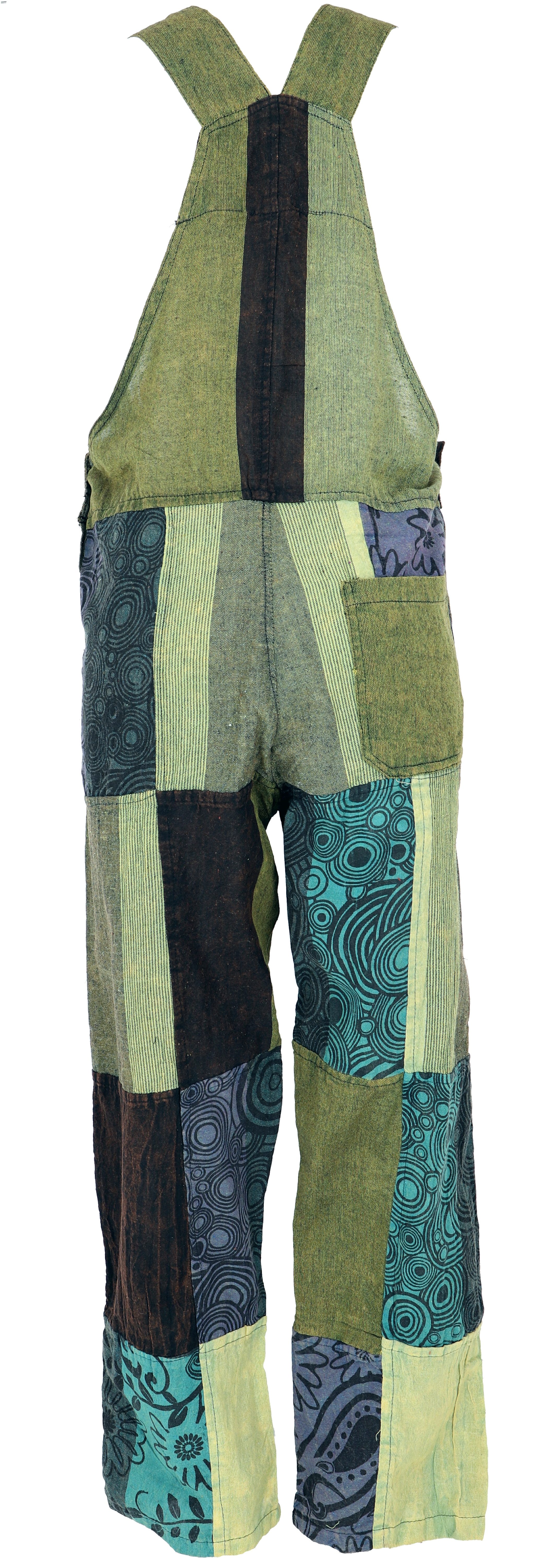 Guru-Shop Relaxhose Patchwork Latzhose, Unisex Boho Overall, Boho.. Ethno Style, alternative Bekleidung