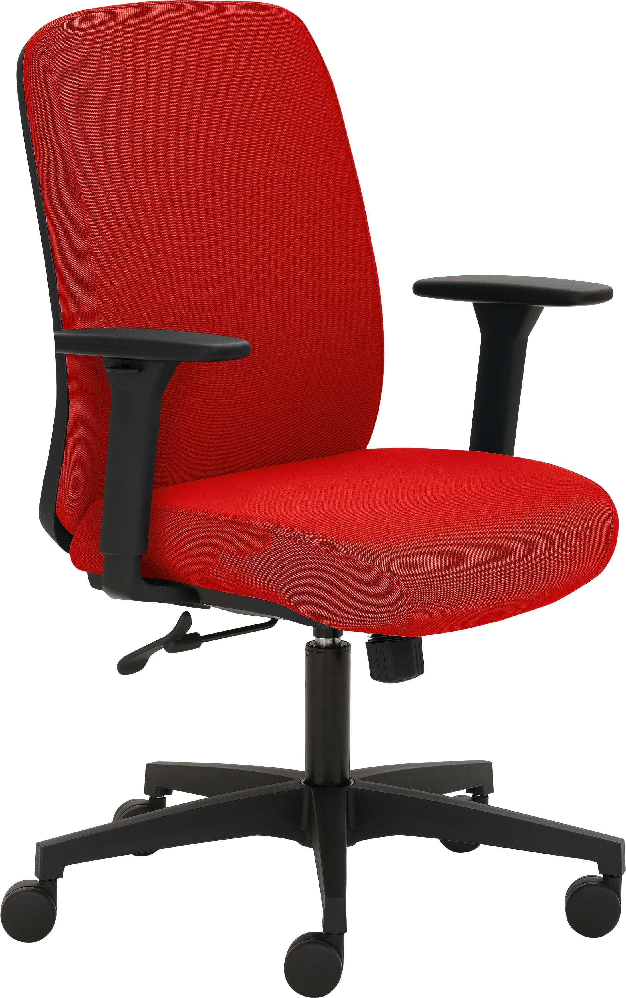 Sitzkomfort für maximalen Kirschrot | GS-zertifiziert, Mayer Sitzmöbel 2219, extra Kirschrot starke Drehstuhl Polsterung