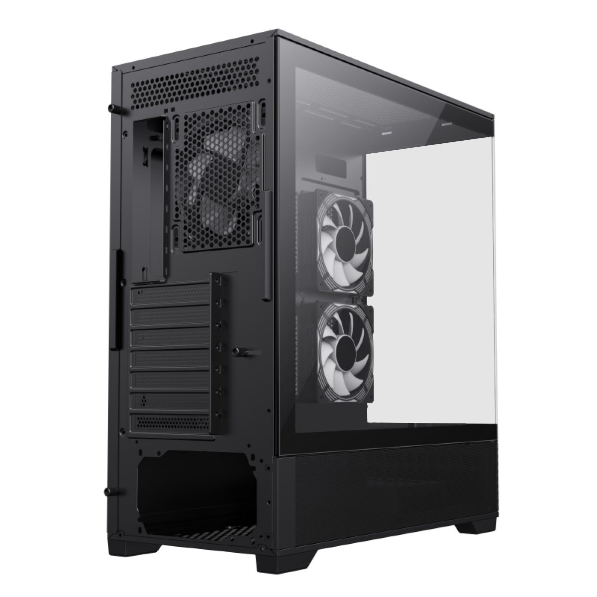GAMEMAX Gaming-Gehäuse VISTA AB, Mid Tower, ohne Netzteil, E-ATX, (1x USB 3.0, 1x USB2.1, 1x Type-C Gen1 USB/Combo Audio), 2 Seiten gehärtetes Glas