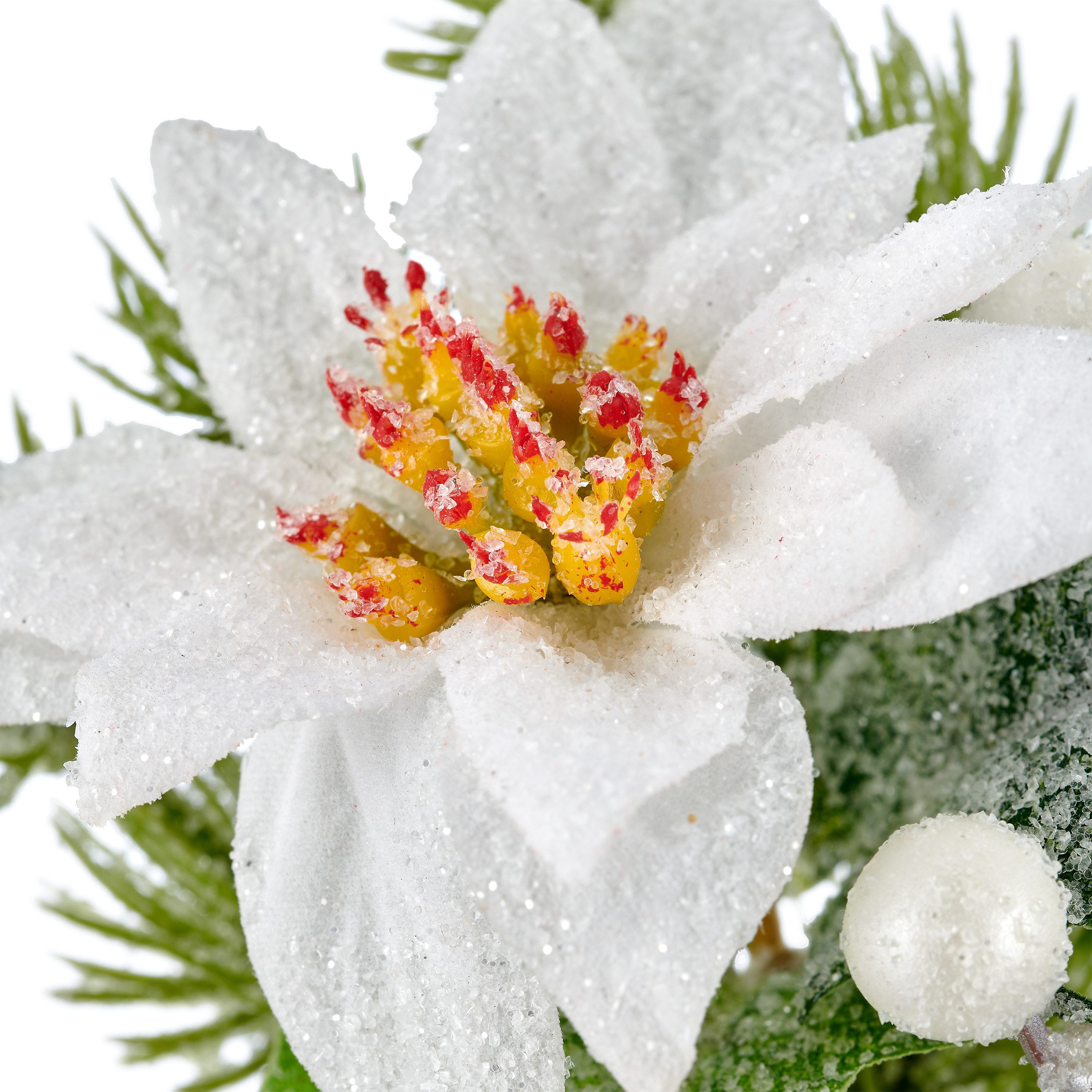 Winterliche Kunstpflanze 3er Set aus kleinen winterlichen Bouquets in Glasvasen, OTTO home, Höhe 16 cm, mit Frost-Finish, Höhe ca.16cm – Bild 5 von 5