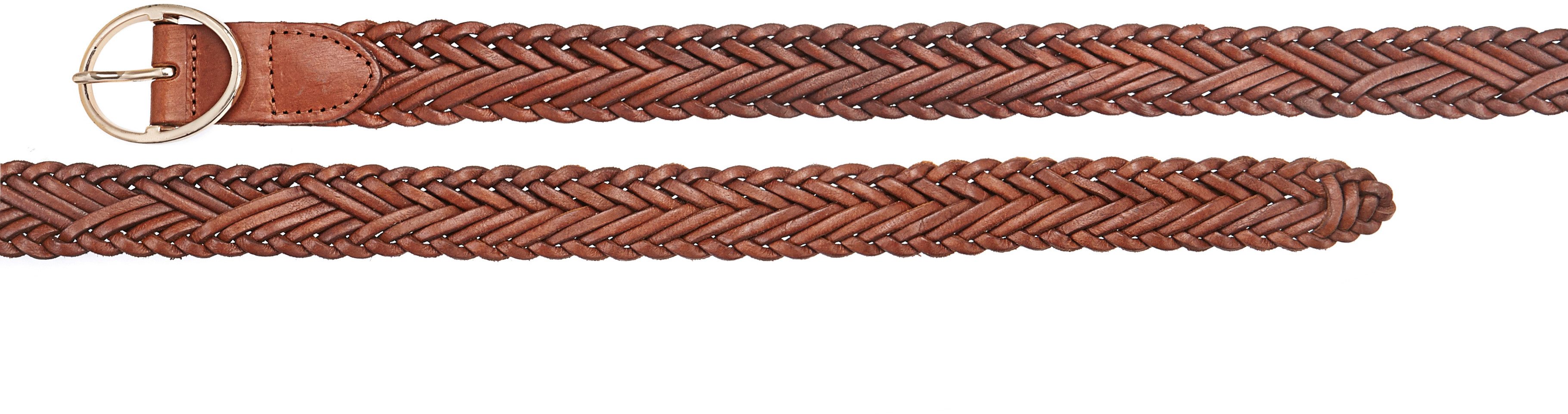 LASCANA Ledergürtel Hüftgürtel, Flechtgürtel, Anzuggürtel, Hosengürtel, Gürtel aus Leder für Jeans & Kleider