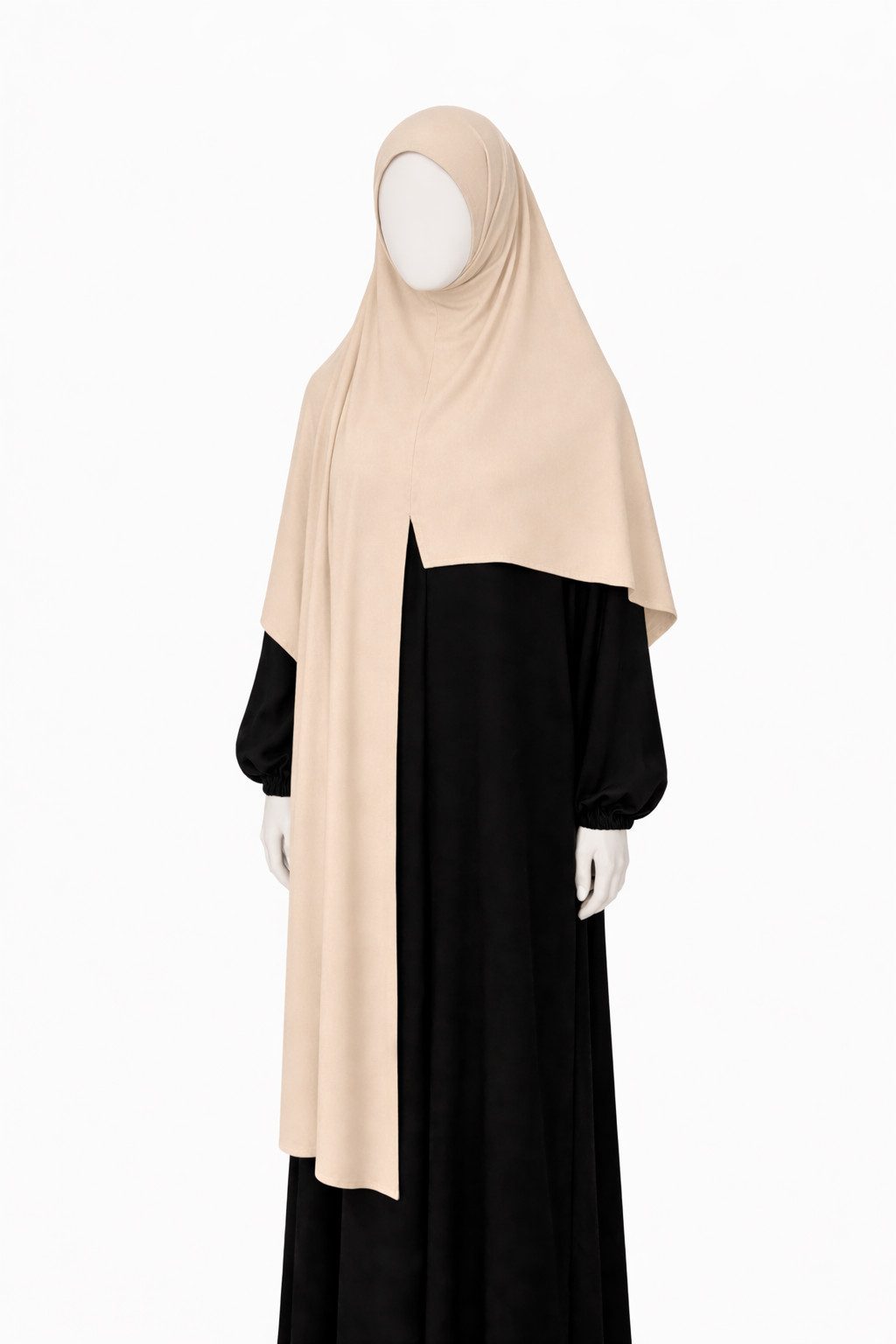 Aymasal Kopftuch Easy Jersey Hijab to-go Kopftuch Schal Tuch Islam Extra lang 180x70, (Einzelstück, 1-St. Einzelartikel), Easy Hijab mit Frontnaht aus Viskose Stretch Komfort