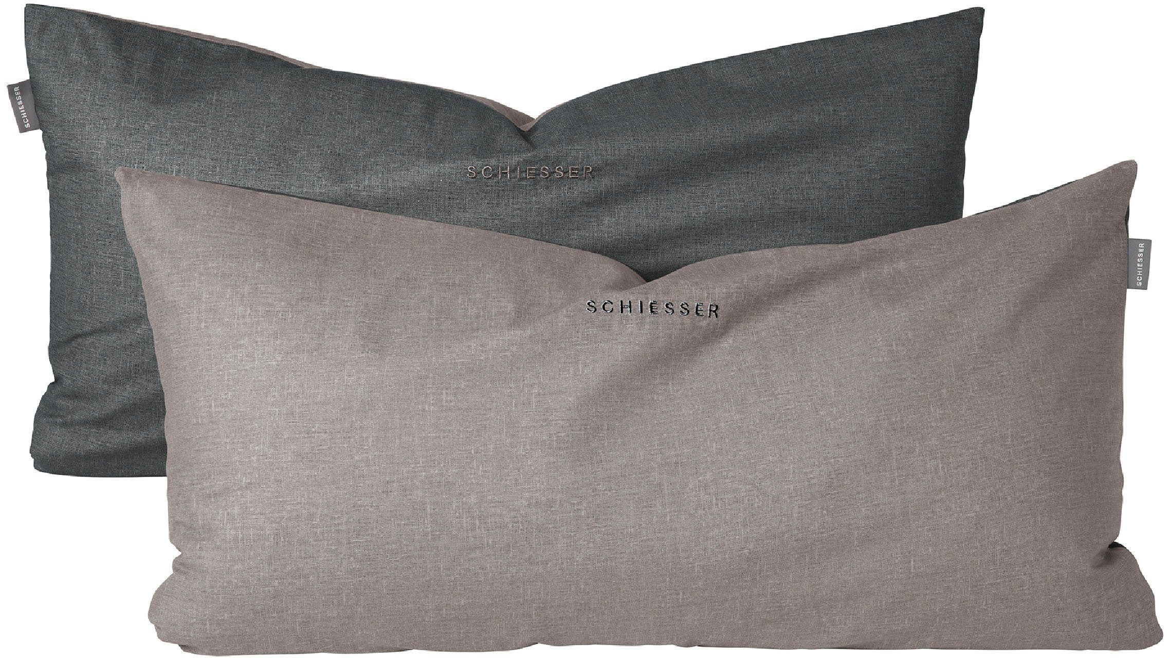 Schiesser Kissenhüllen Doubleface aus weicher Baumwolle günstig online kaufen