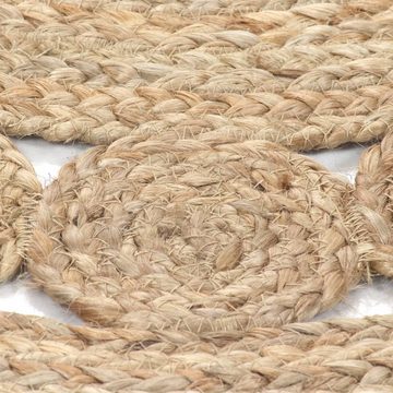 Teppich Flechtmuster Jute 120 cm Rund, furnicato, Runde