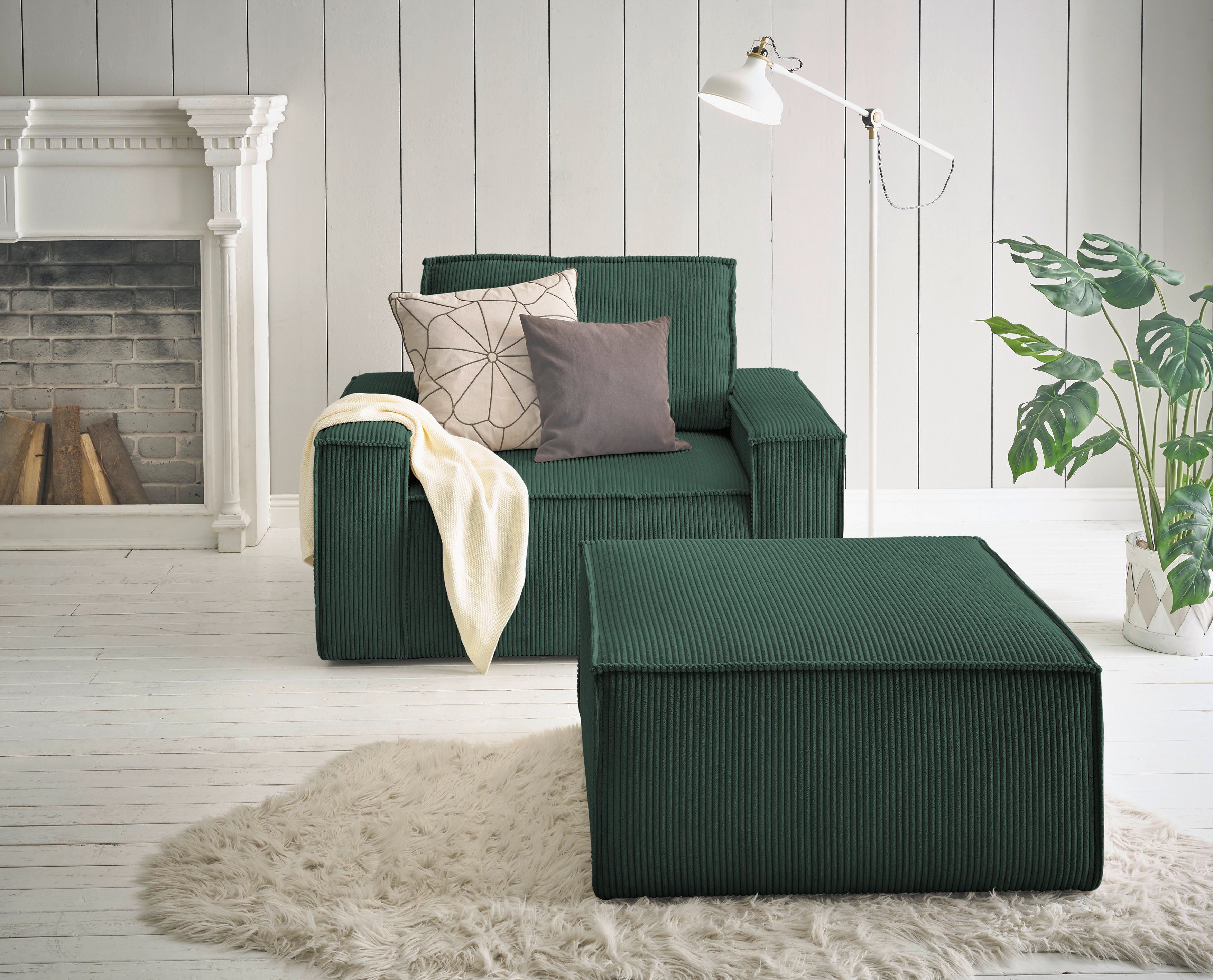 Home affaire Sessel SHERWOOD, Loveseat und Hocker im Set, passend zur Polster-Serie SHERWOOD