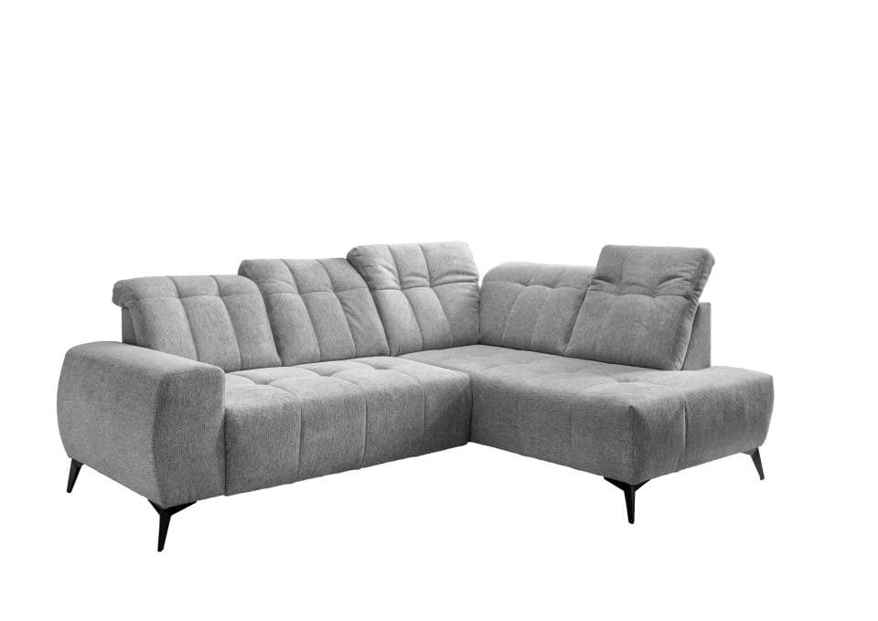 Myhomelando Ecksofa Summer Corto, mit Elektrofunktion, verstellbare Kopflehnen, hochwertiger Corto-Stoff