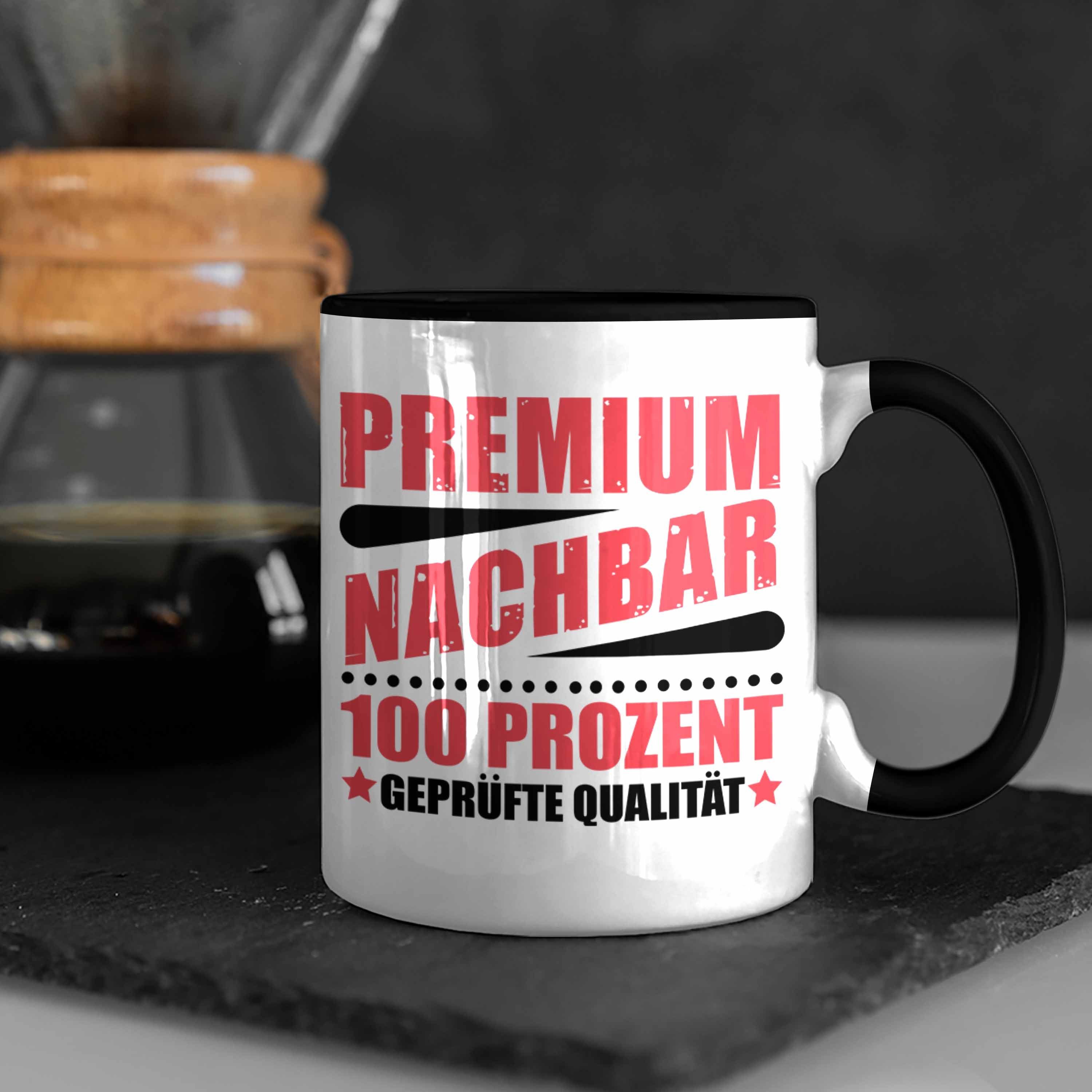Trendation Tasse Tasse Nachbar Nachbar Premium Nachbarn Bester Schwarz Trendation Geschenk Geschenkidee -