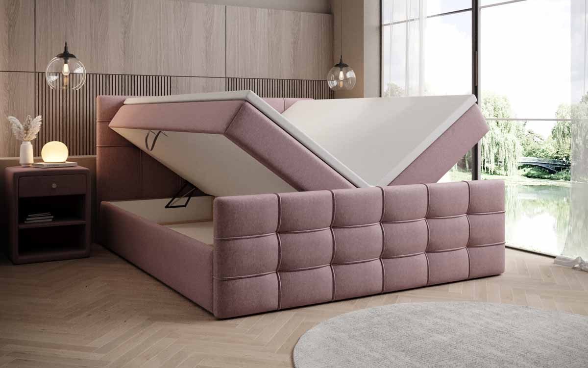 Luxusbetten24 Boxspringbett Luxor in Stoff, mit Stauraum – Bild 3 von 3