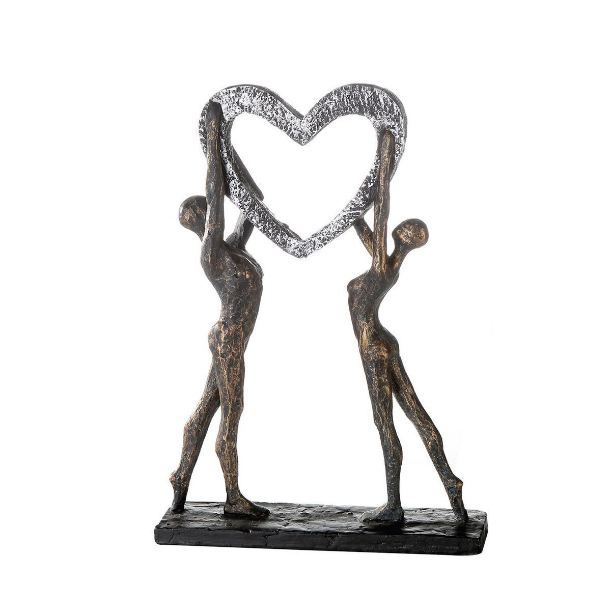Casablanca by Gilde Dekofigur Skulptur Victory (1 St), Dekoobjekt, Höhe 37  cm, mit Herz, mit Spruchanhänger, Wohnzimmer, Perfektes Geschenk für  Freunde und Familie