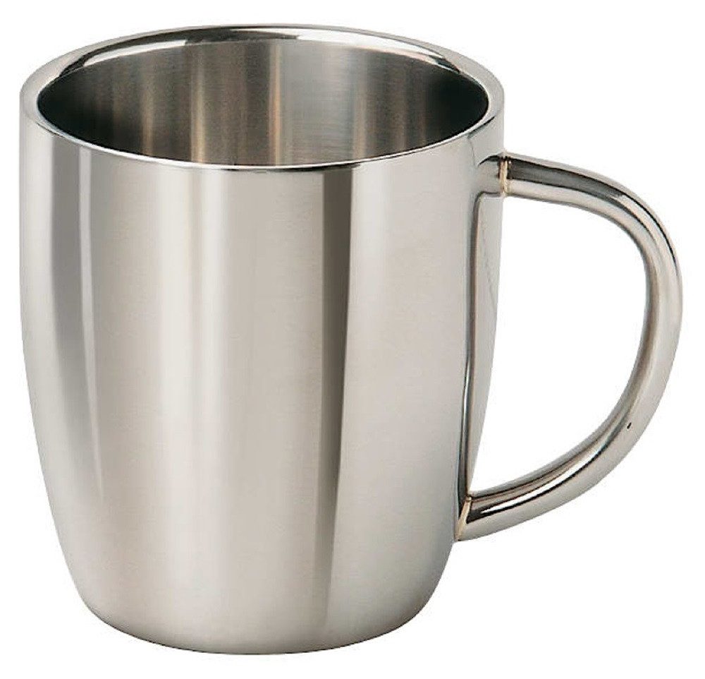 MATO Thermotasse Cappuccino-Tasse „Luigi“ 0,3l Edelstahl doppelwandig thermoisoliert