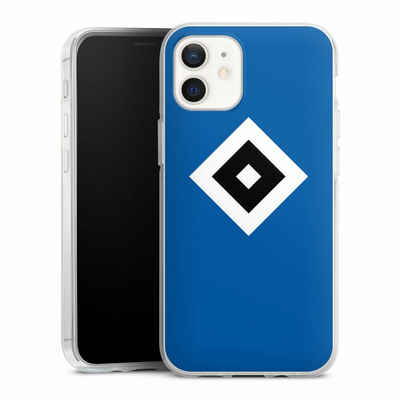 DeinDesign Handyhülle HSV Logo Hamburger SV HSV Blau, Apple iPhone 12 Silikon Hülle Bumper Case Handy Schutzhülle